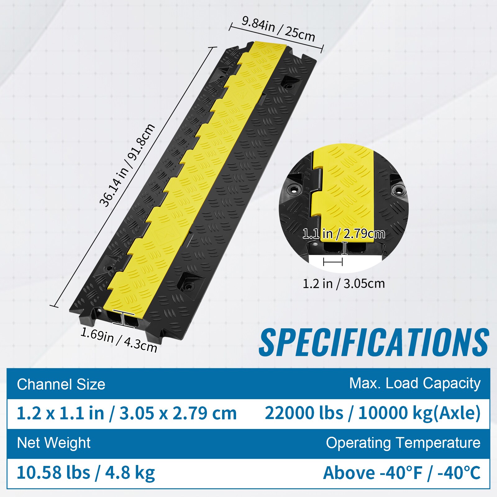 VEVOR SCSK12WH121101475V0 Cord-Surface-Raceway - View #7