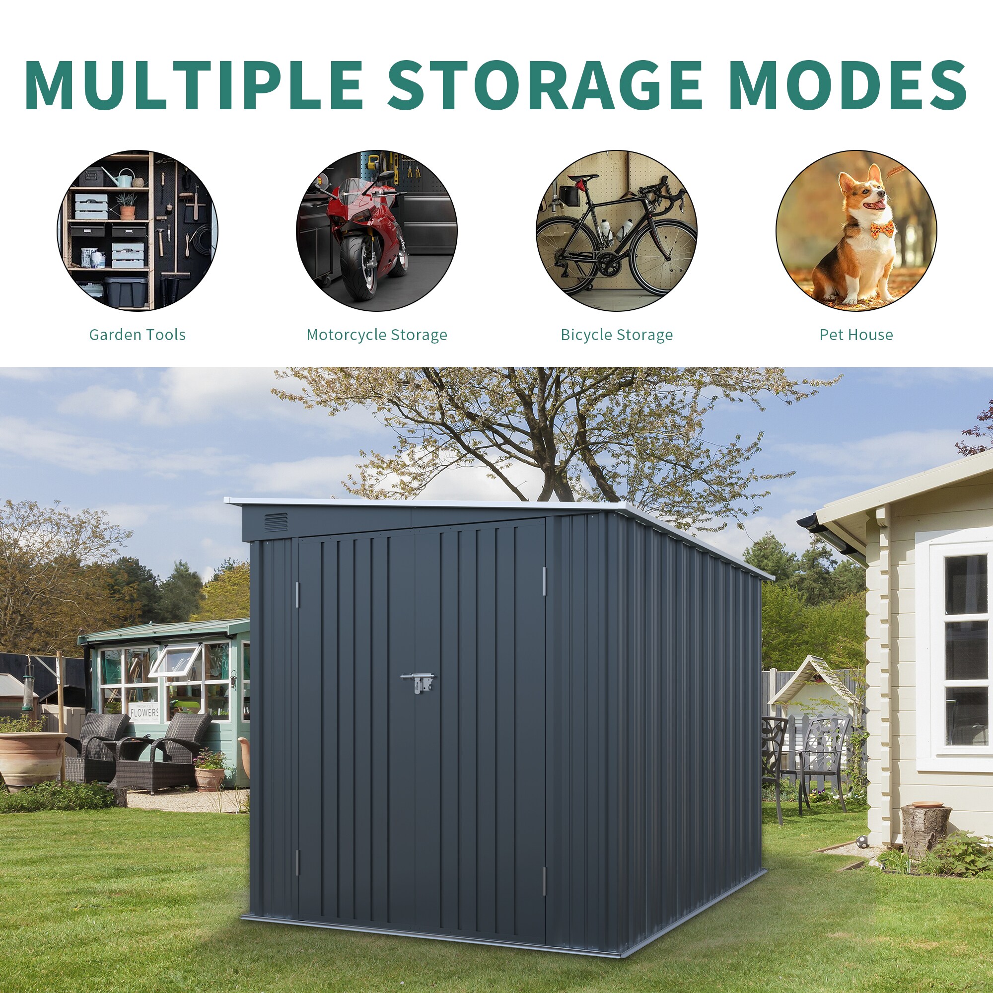 LUXEYARD DS-M-BAC04000 Metal-Storage-Buildings-Sheds - View #6