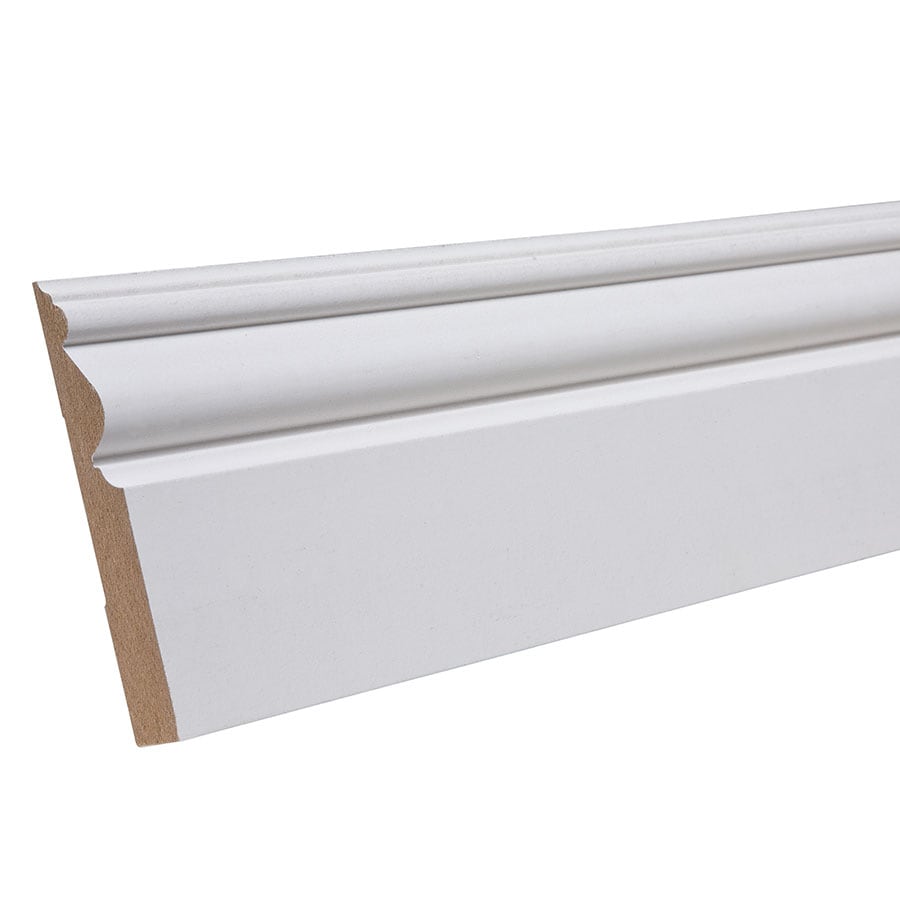 RELIABILT L043203512 15/32-in x 3-7/16-in x 12-ft Colonial Primed MDF 3203 Baseboard Moulding
