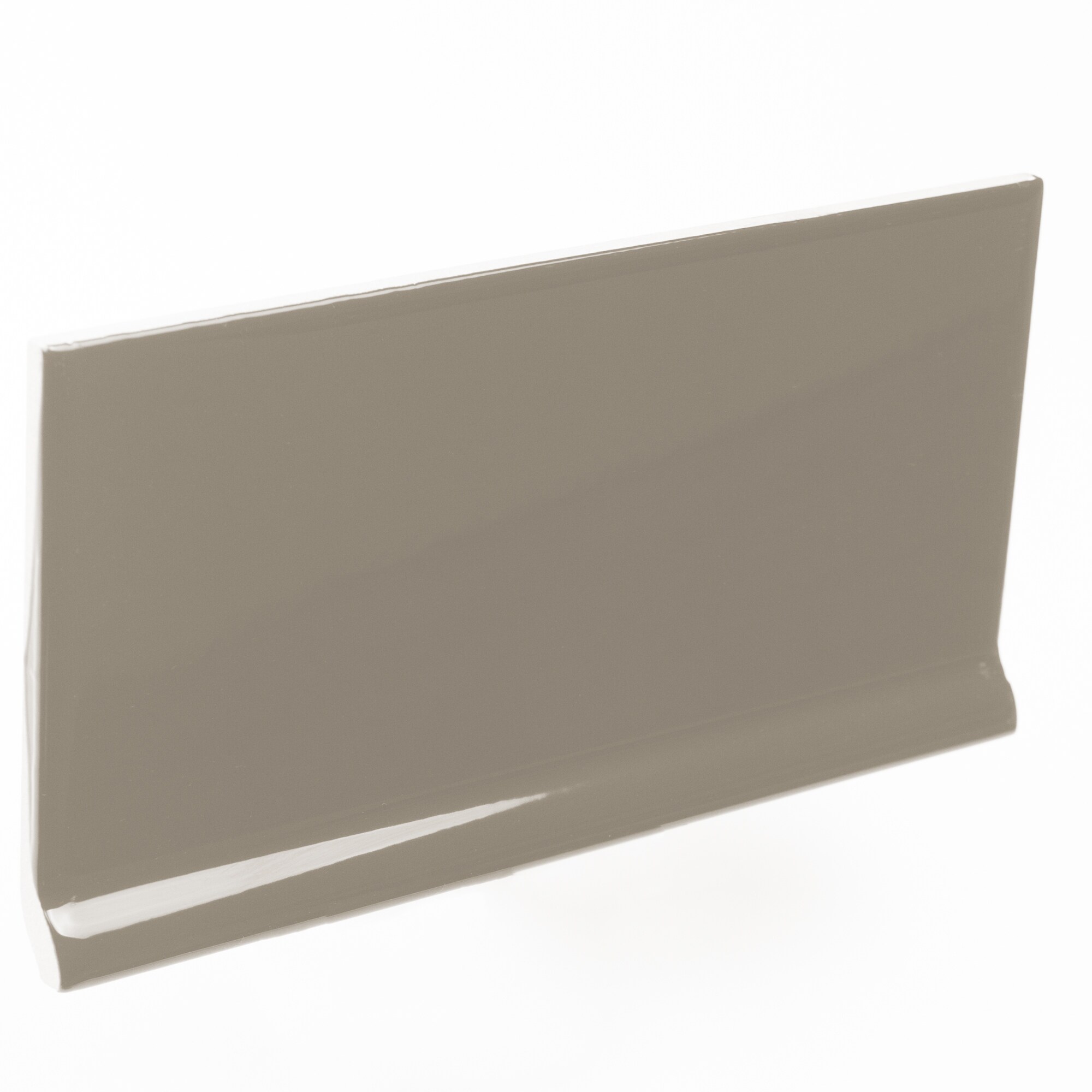 Crossville Playground 50-Pack Oyster/Satin Ceramic Cove Base Tile (4-in x 8-in)