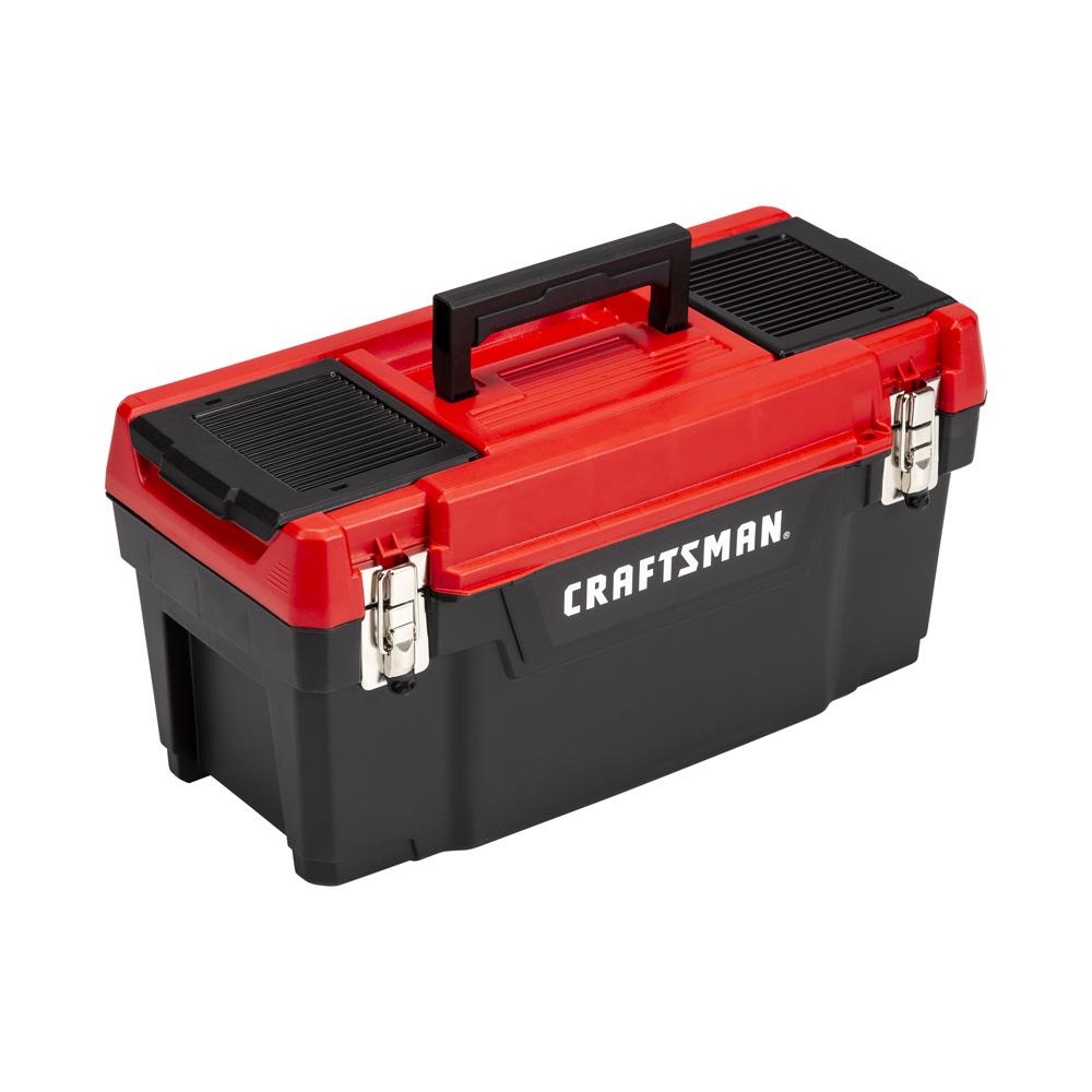 CRAFTSMAN DIY 20-in Red Plastic Lockable Tool Box in the Portable Tool ...