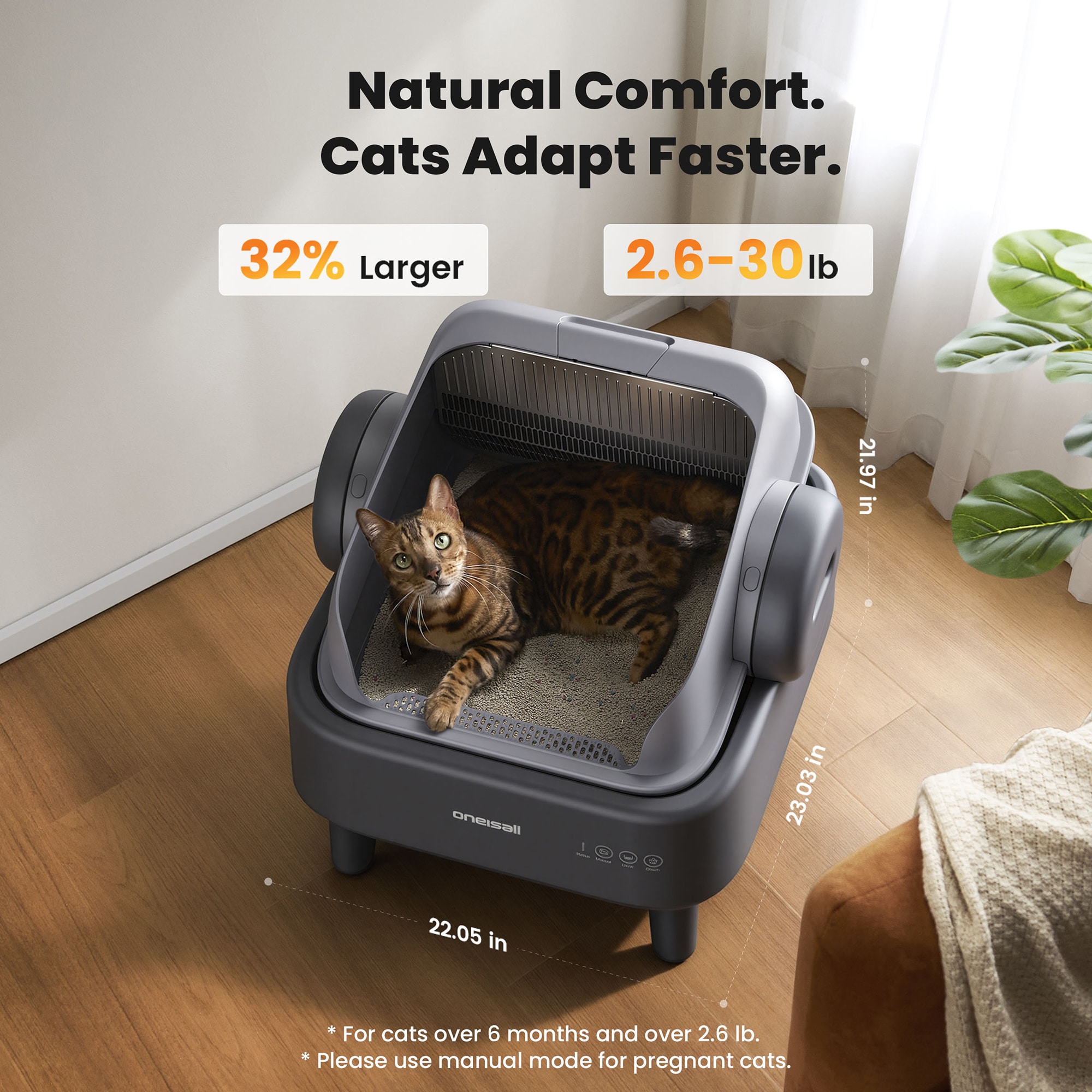 oneisall CB01AAU Cat-Litter-Box - View #7