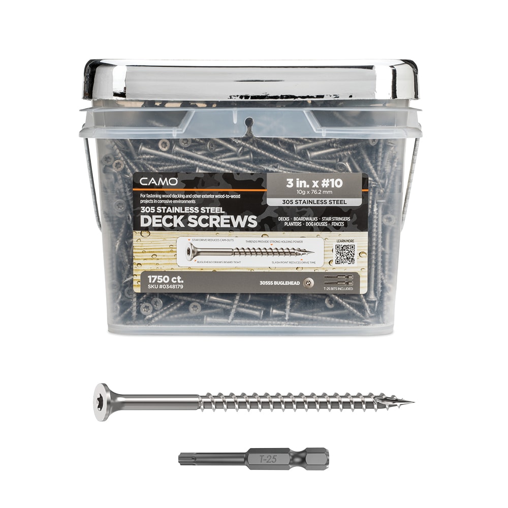 CAMO 0348179 #10 x 3-in Wood to wood Deck Screws ( 1750 -Per Box )
