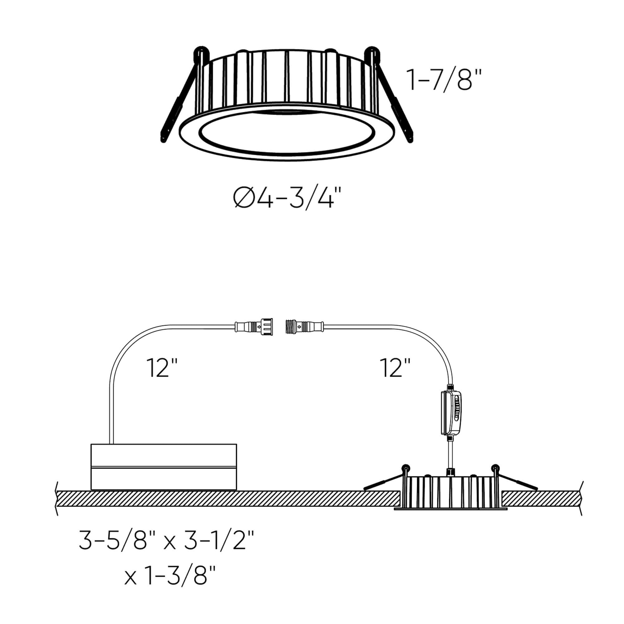 DALS Lighting Notch 4 Inch Deep Regressed LED Panel 5CCT in the ...