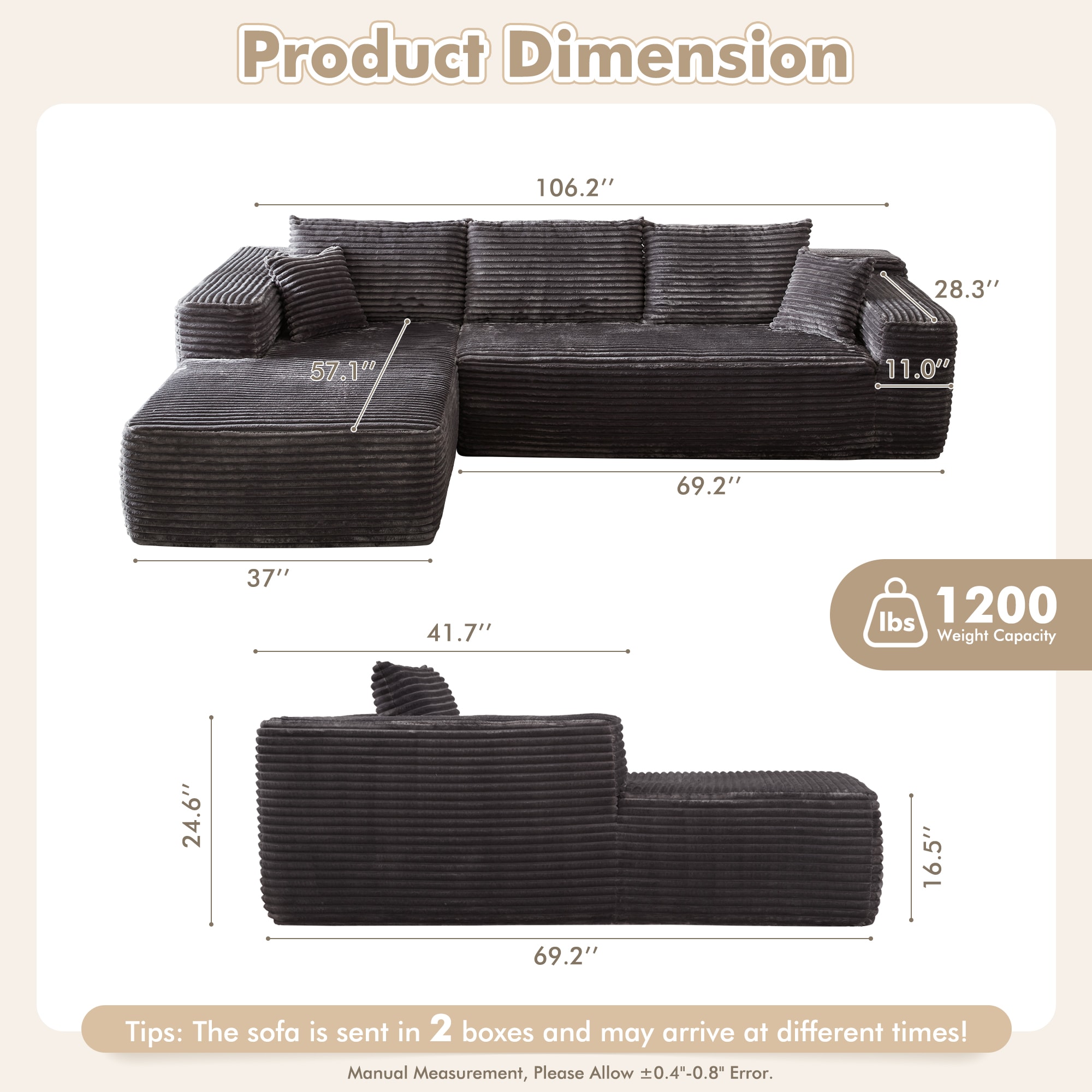weaxty HMB2V400L Sofas-Loveseats - View #2