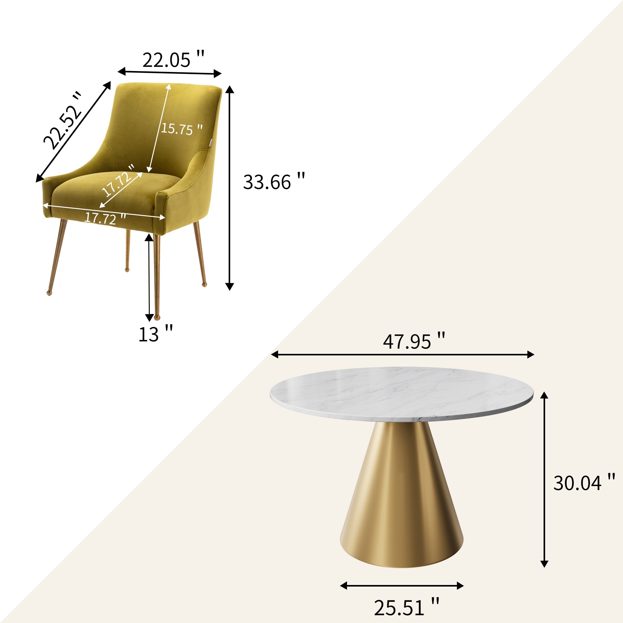 Clihome CL-RT3-BWHBG700GR Dining-Sets - View #5