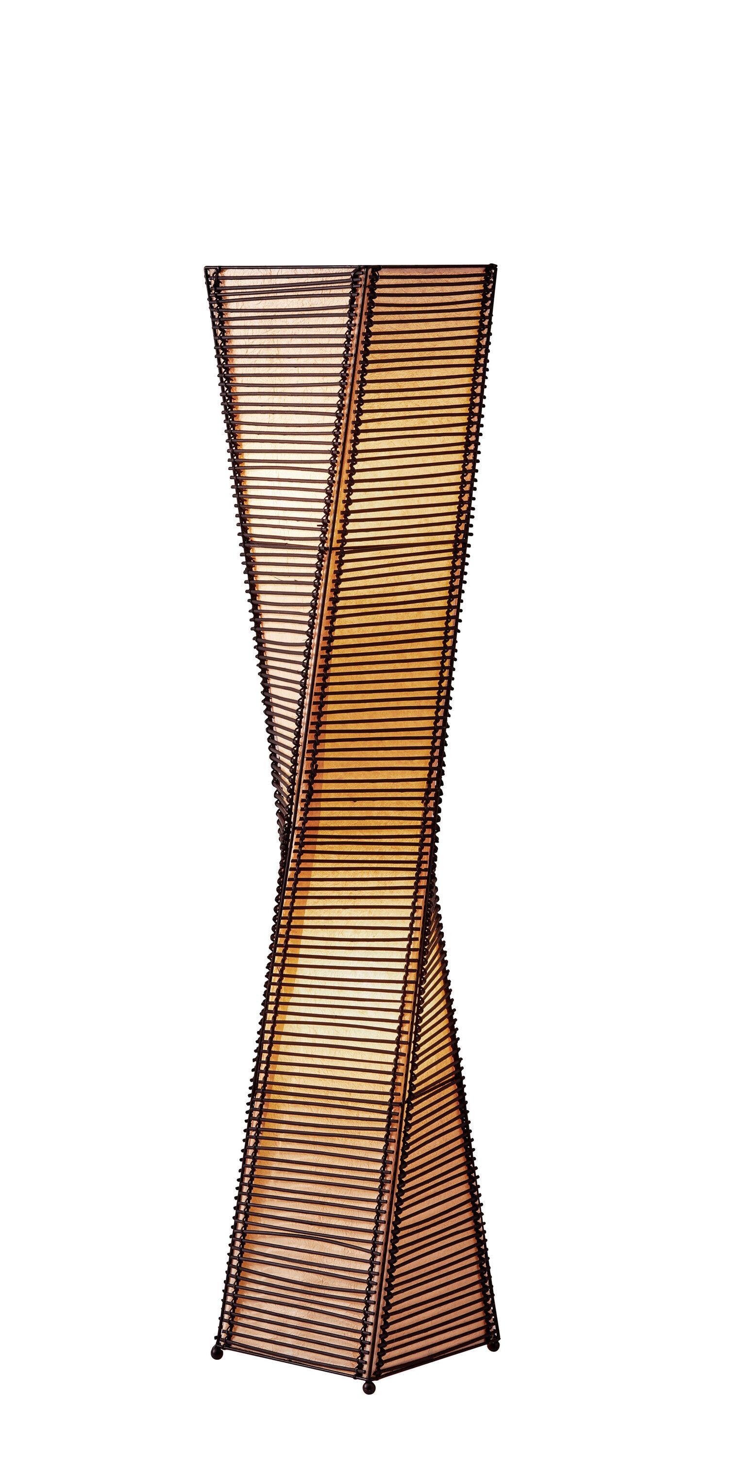 Adesso 4046-01 Stix 50-in Black metal Standard Floor Lamp with Paper Shade
