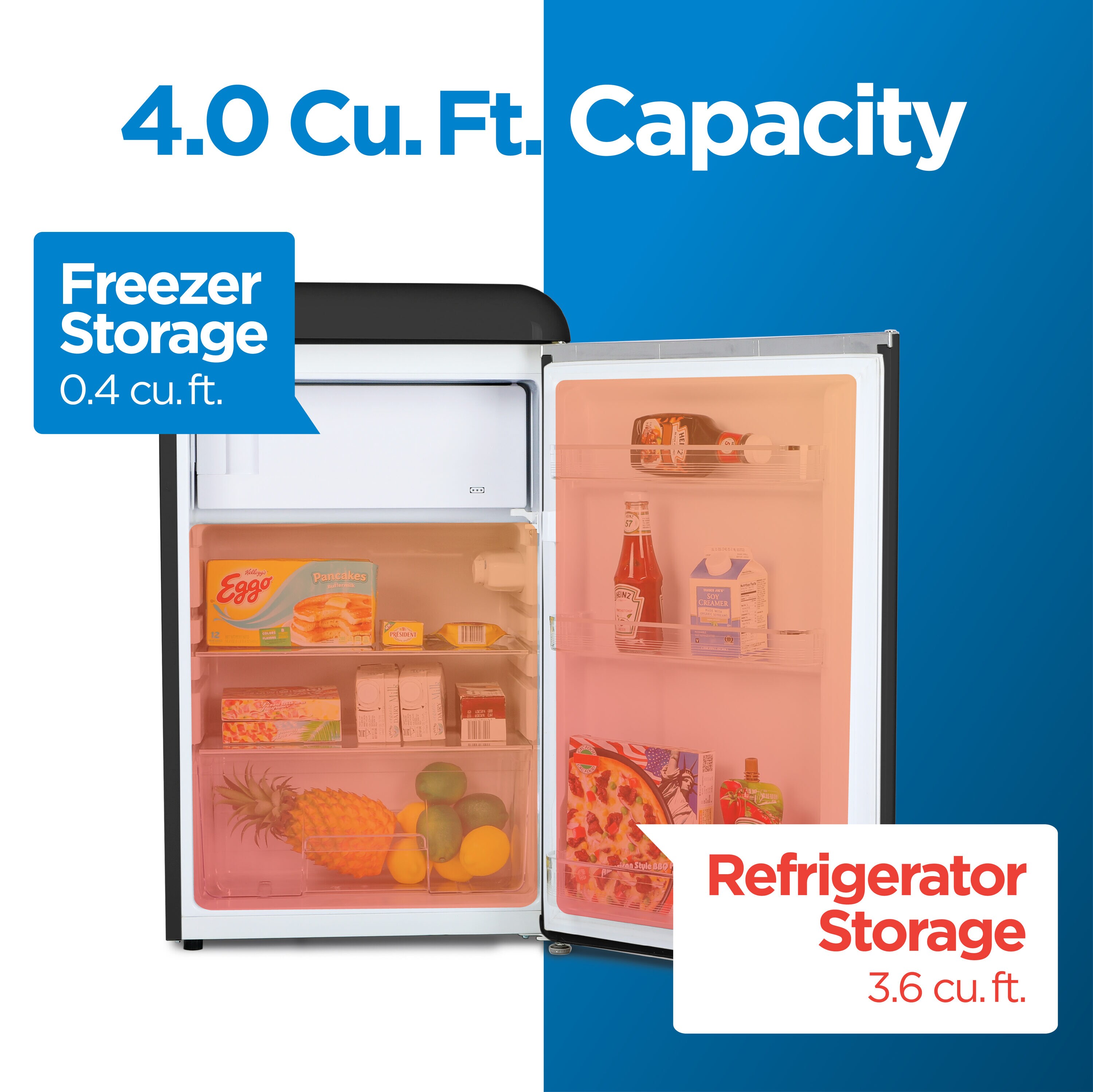 Commercial Cool 4-cu ft Mini Fridge with Freezer (Black)