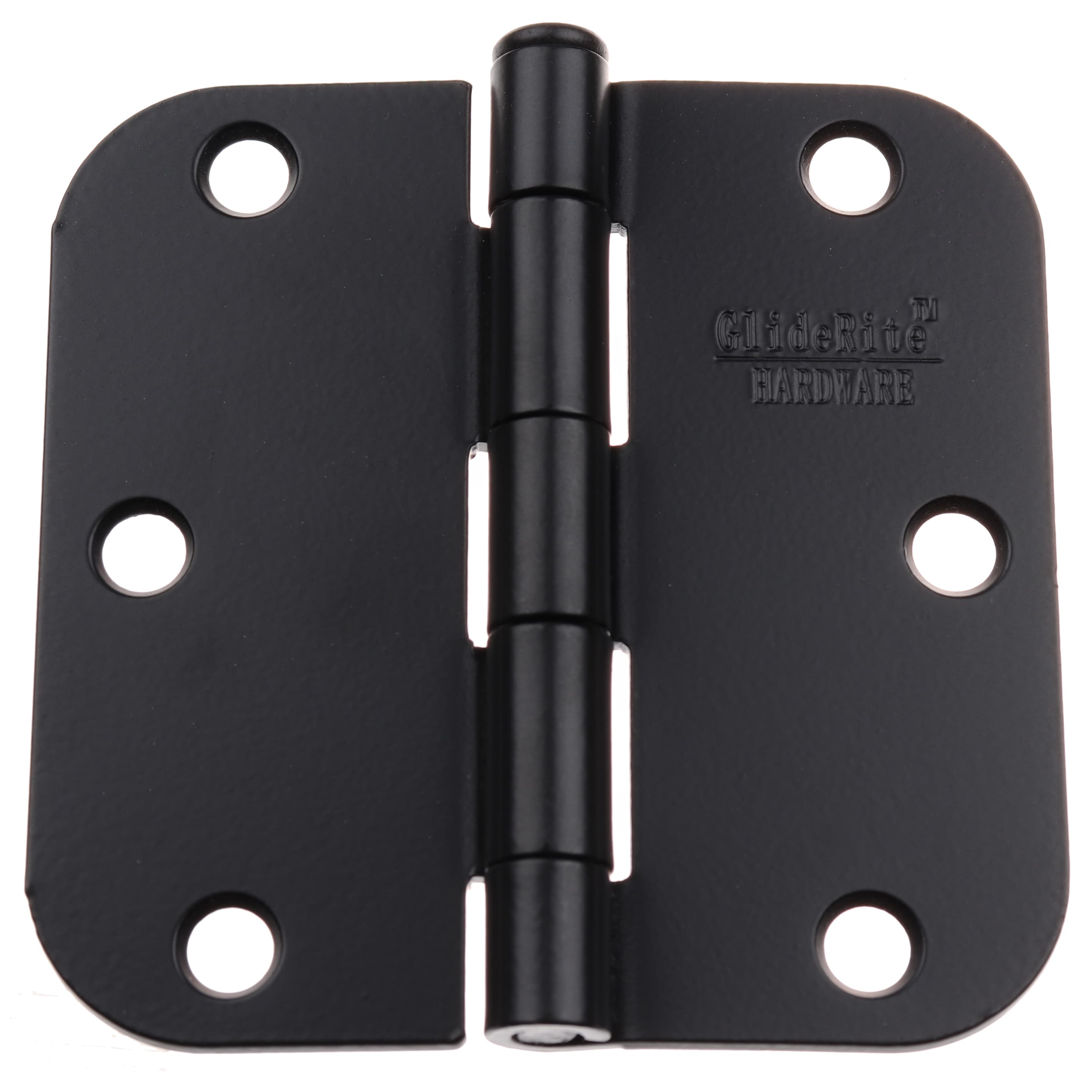 GlideRite Hardware 3-1/2 in. Door Hinge with 5/8 in. Corner Radius - 12 Pack #3558-MB-12