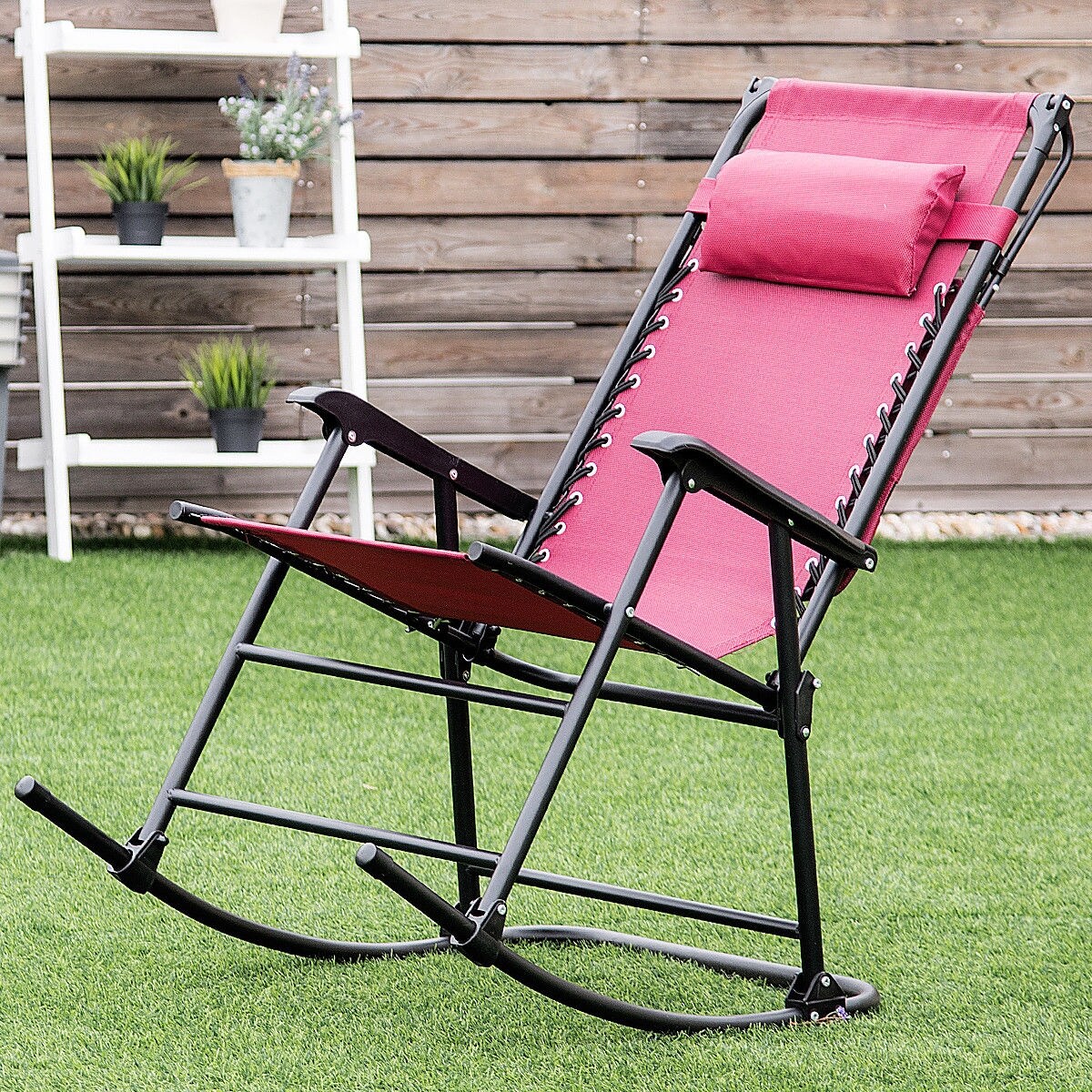 folding sling rocking chair