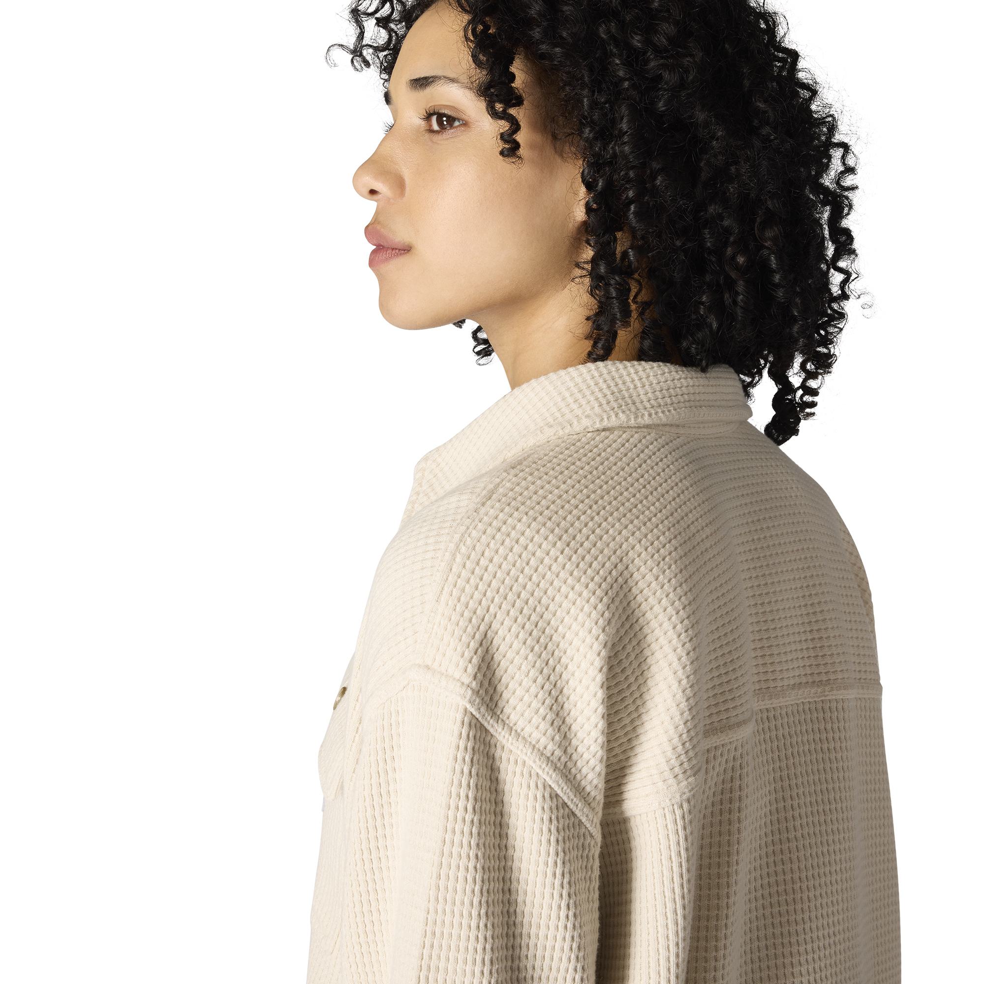 Carhartt Men's Off-white Heavy weight Knit Long sleeve Button-down