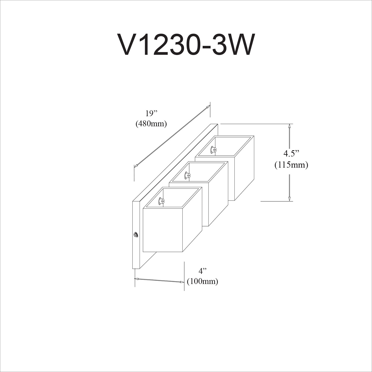 Dainolite V1230-1W-MB b089995 - View #2