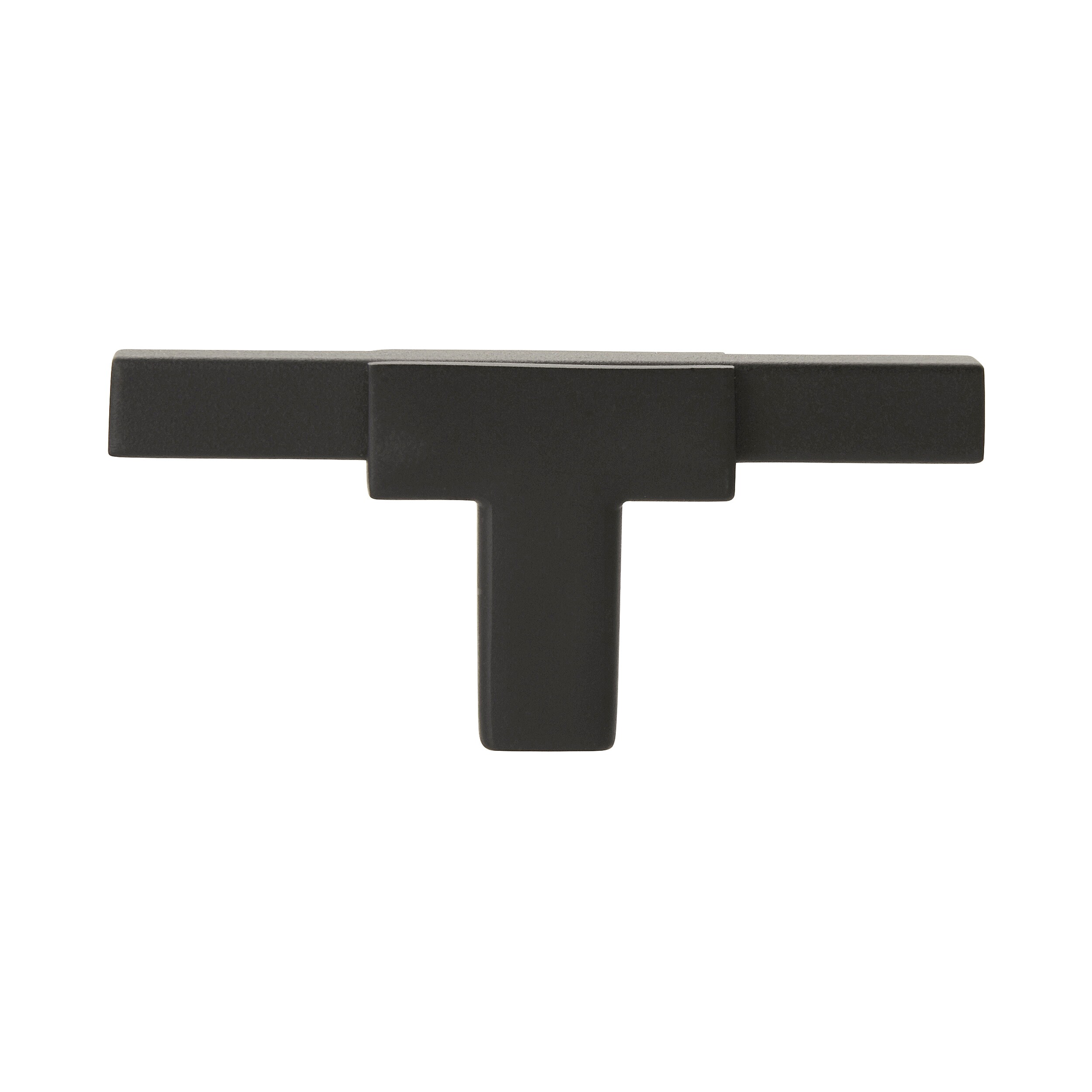 Matte Black Aluminum T-Handle Cabinet Knob with Mounting Hardware