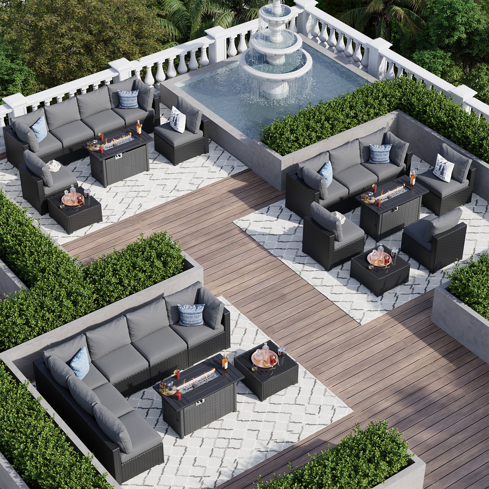 AOXUN PA-120BK05 Patio-Conversation-Sets - View #5
