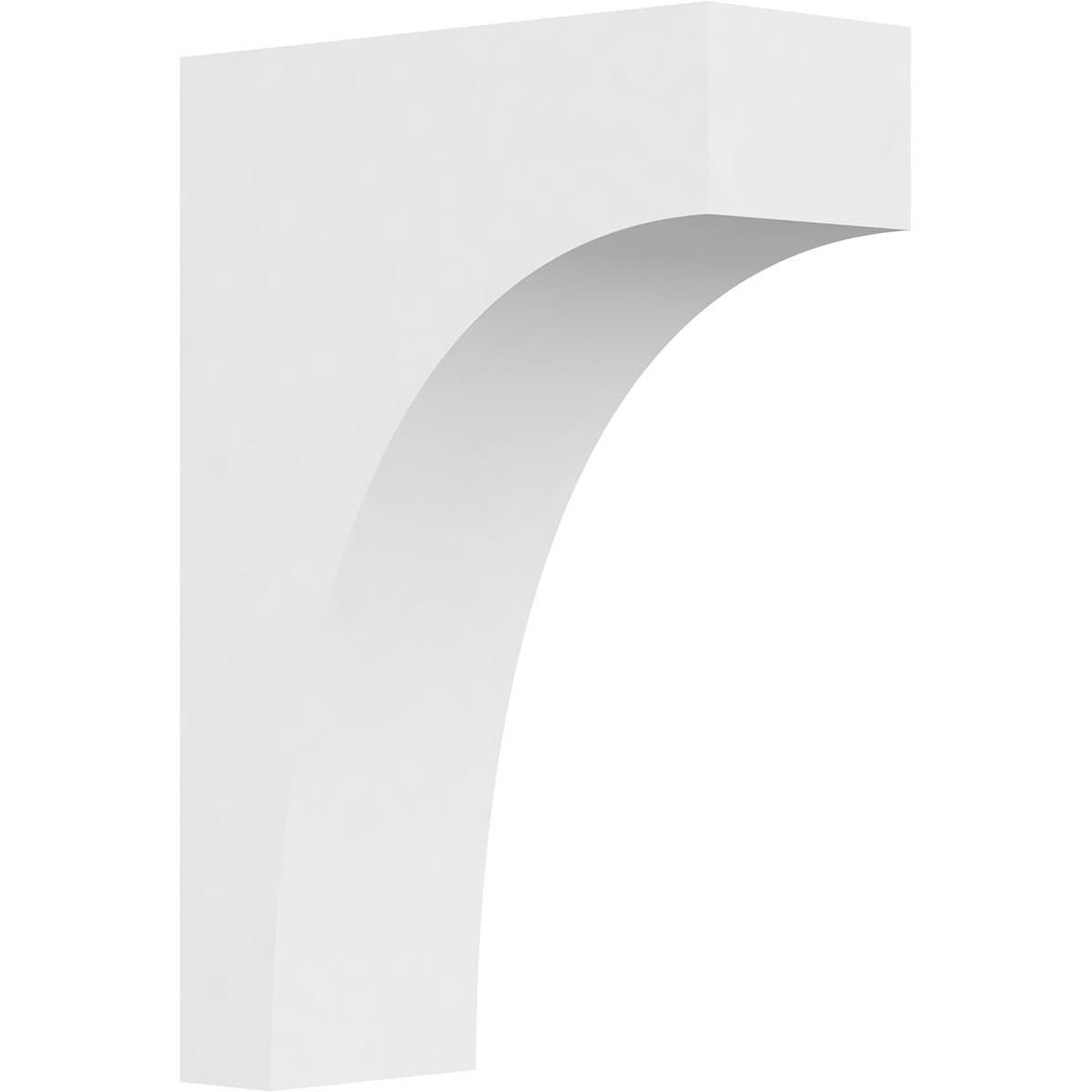 Ekena Millwork CORP03X08X12STO 3-in x 8-in x 12-in Standard Stockport Unfinished White PVC Paintable Corbel