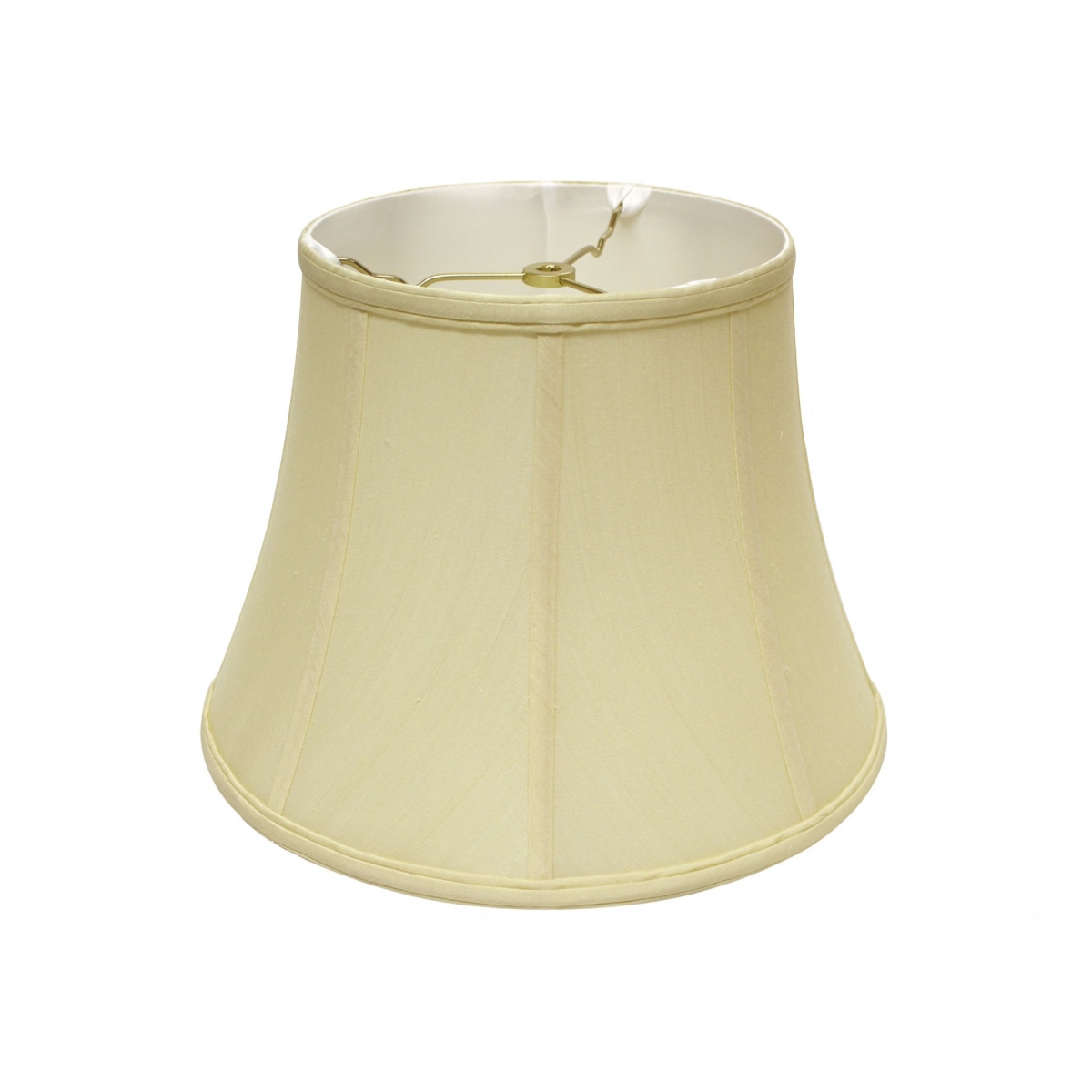 HomeRoots 10-in x 14-in White Fabric Bell Lamp Shade in the Lamp Shades ...