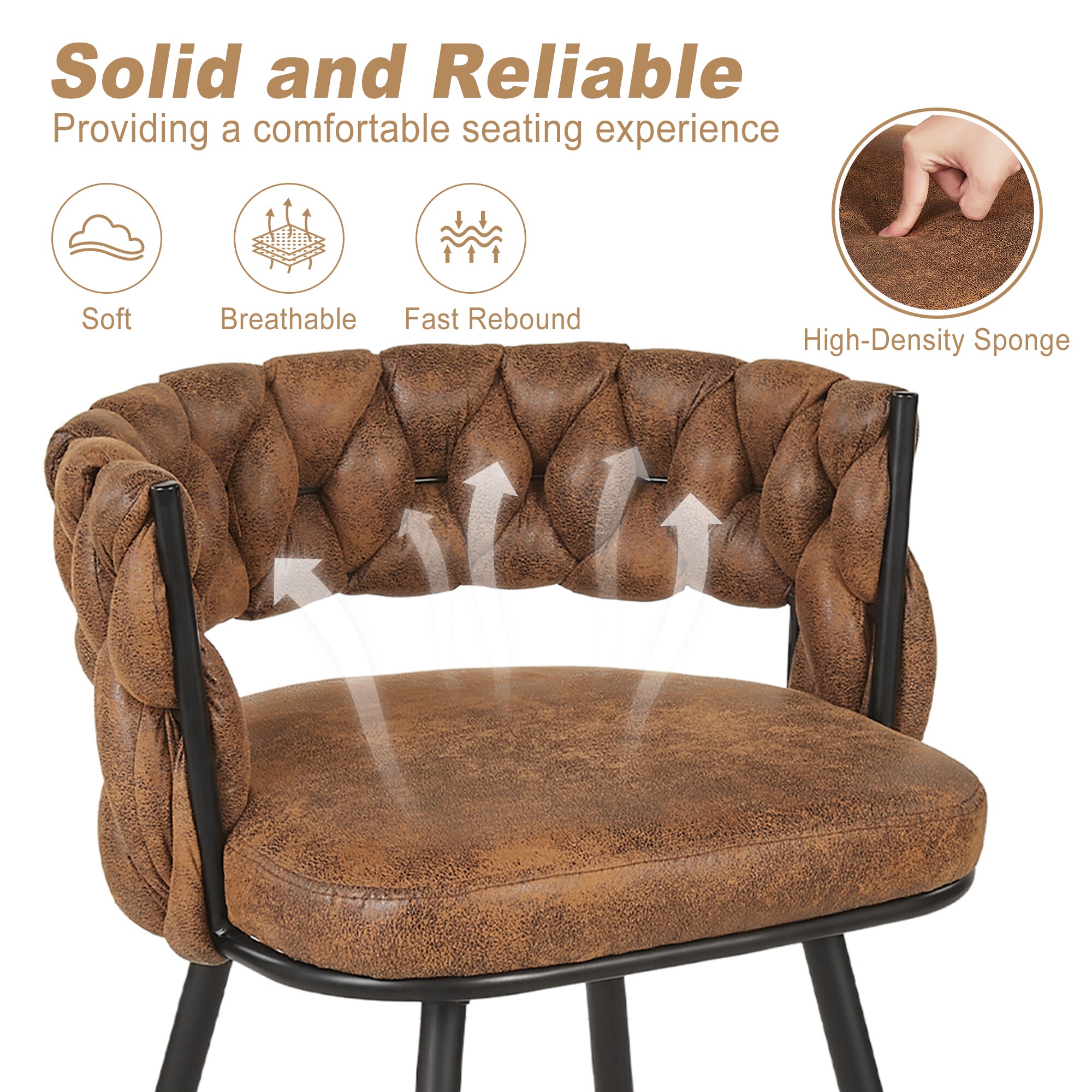 Vecelo LOE-CC-ZL05-BRN-2P stools - View #4