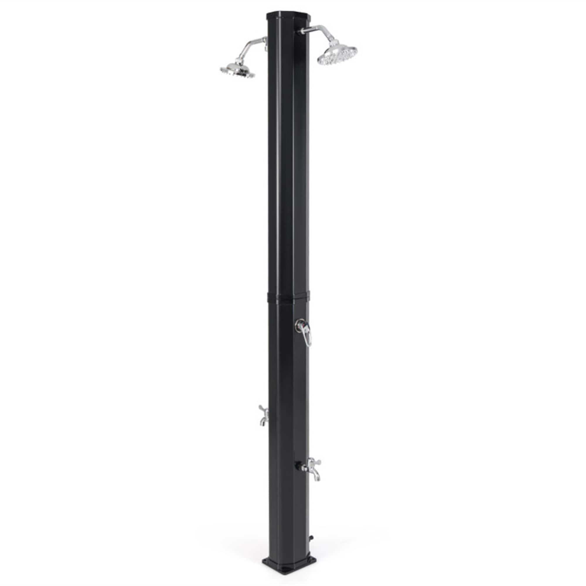 BABOOM BOM-11381RE-CO 7-in x 5.5-in x 86-in Black Heated Outdoor shower