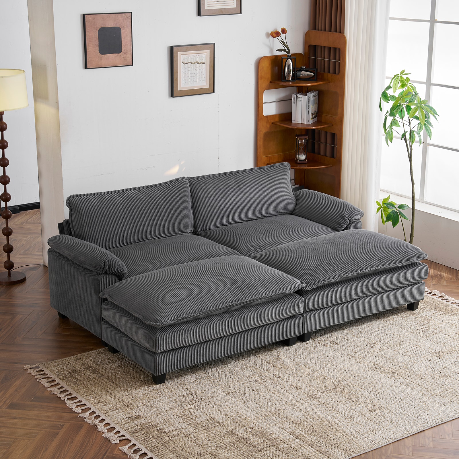 Outopee LO1G98000599+00+01 90.16-in Modern Gray Sleeper