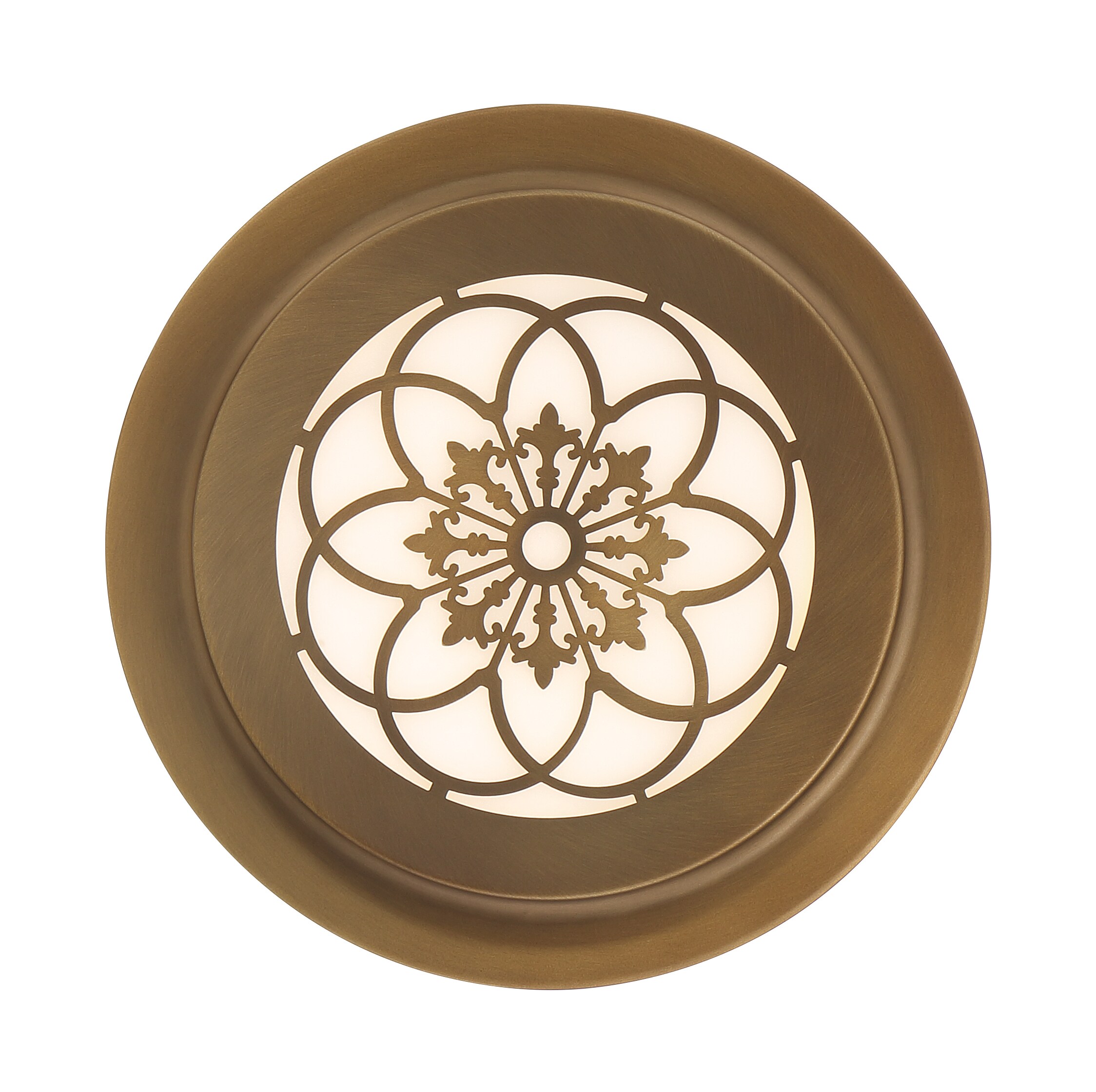 Designers Fountain Edge Lit 1Light 12in Satin Brass LED Flush Mount