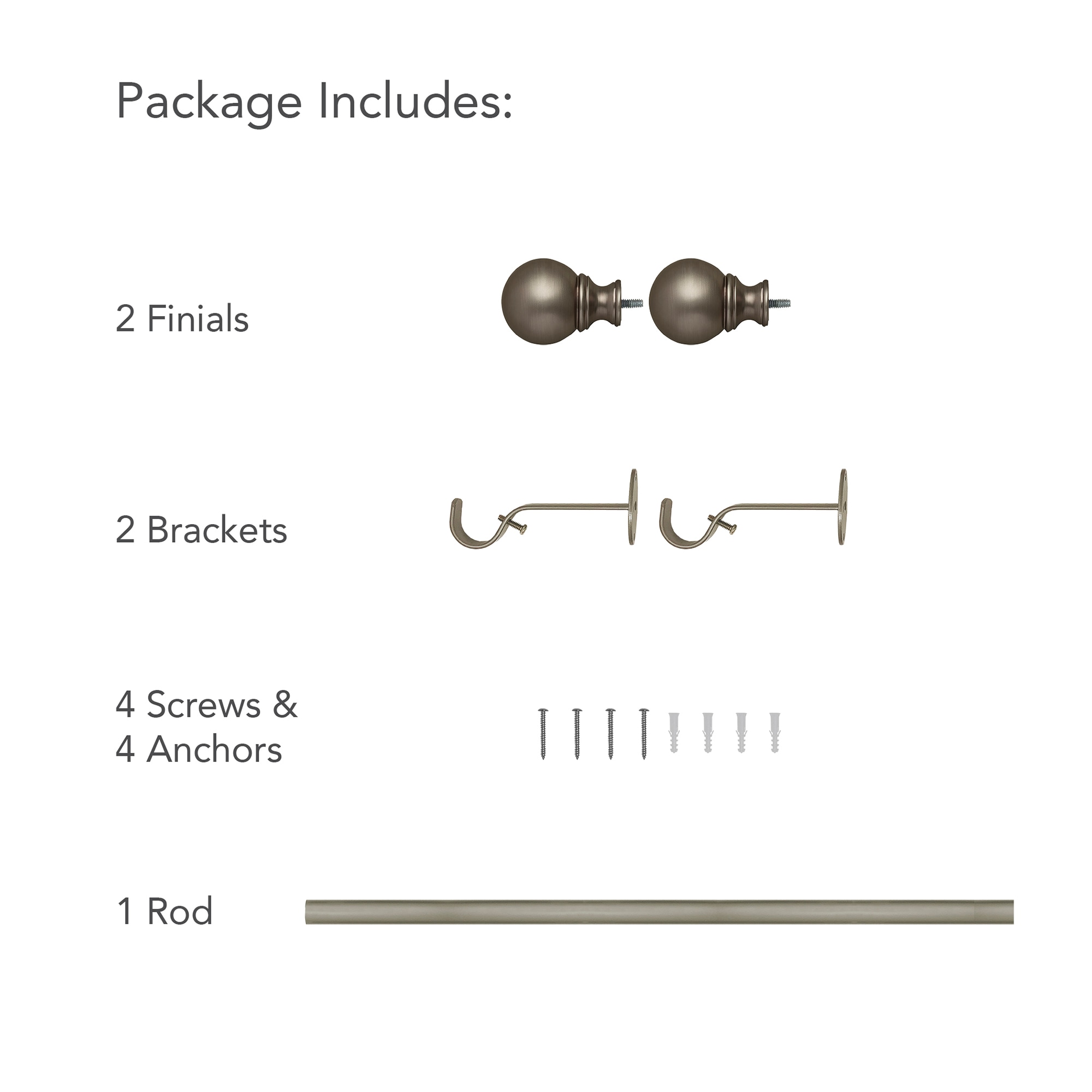 Elrene Home Fashions 026865995404 Curtain-Rods - View #4