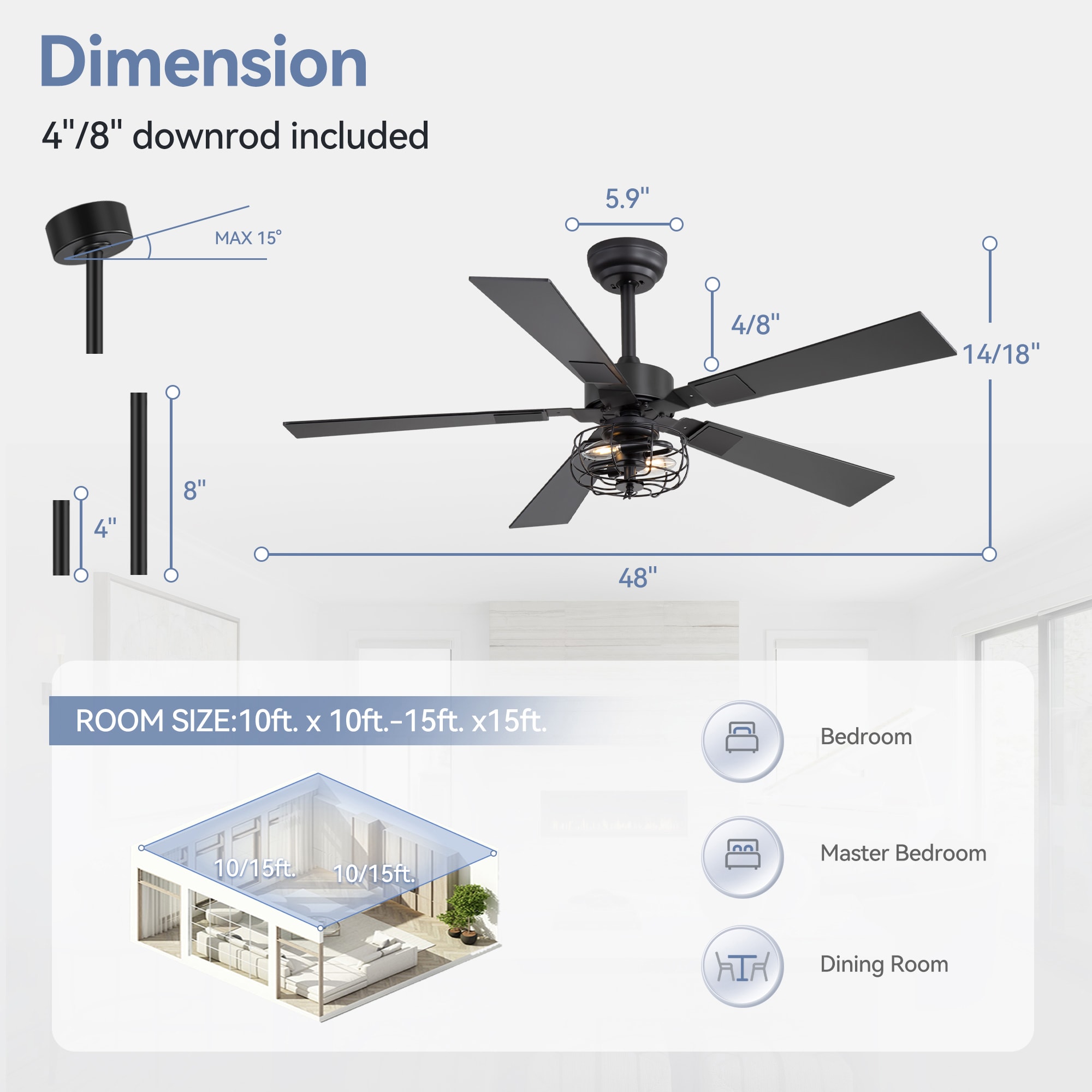 Breezary 35058-BK Ceiling-Fans - View #11