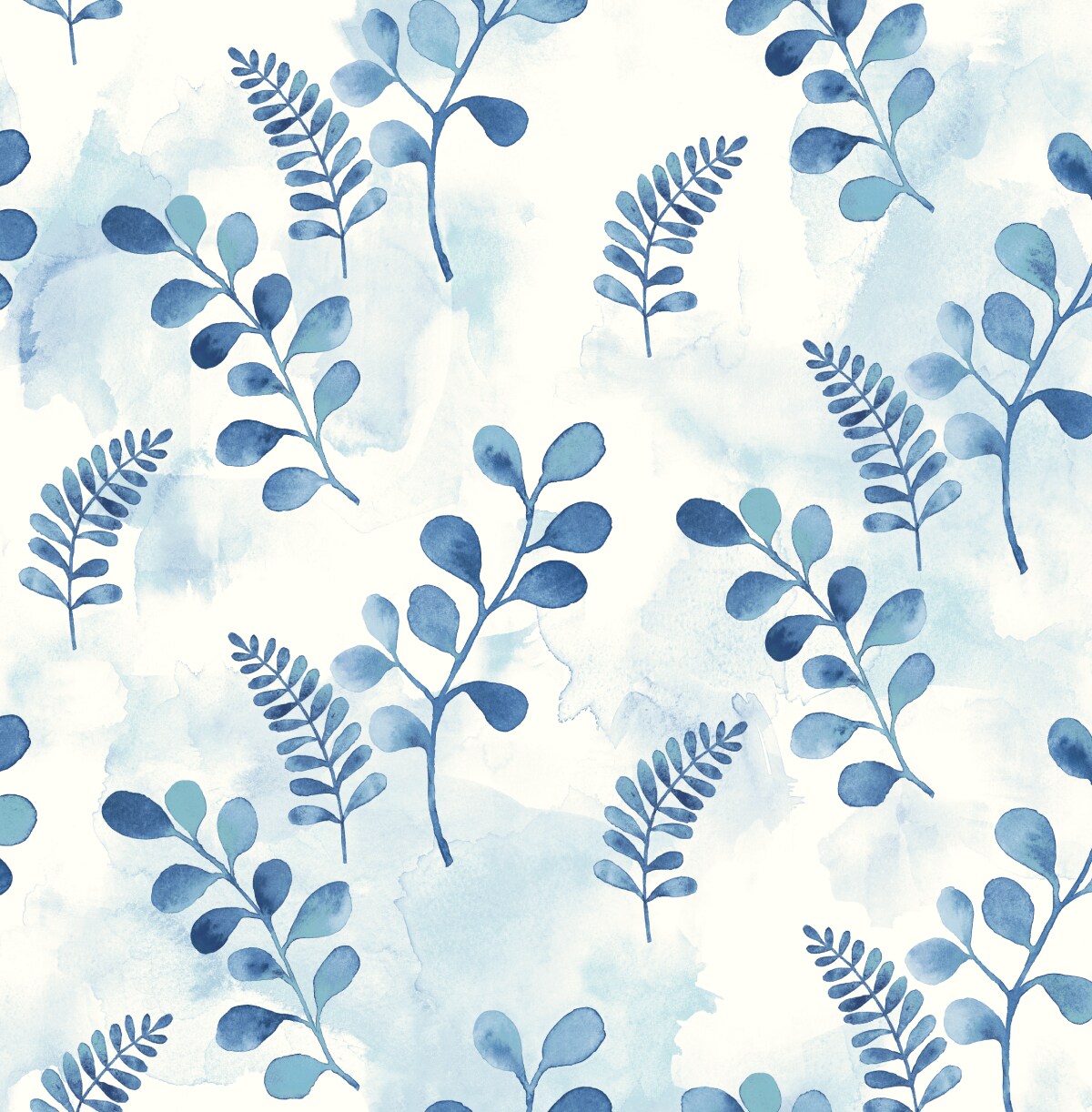 NextWall NW44102 30.75-Sq. Feet Marine Blue Vinyl Floral Self-adhesive Peel and Stick Wallpaper