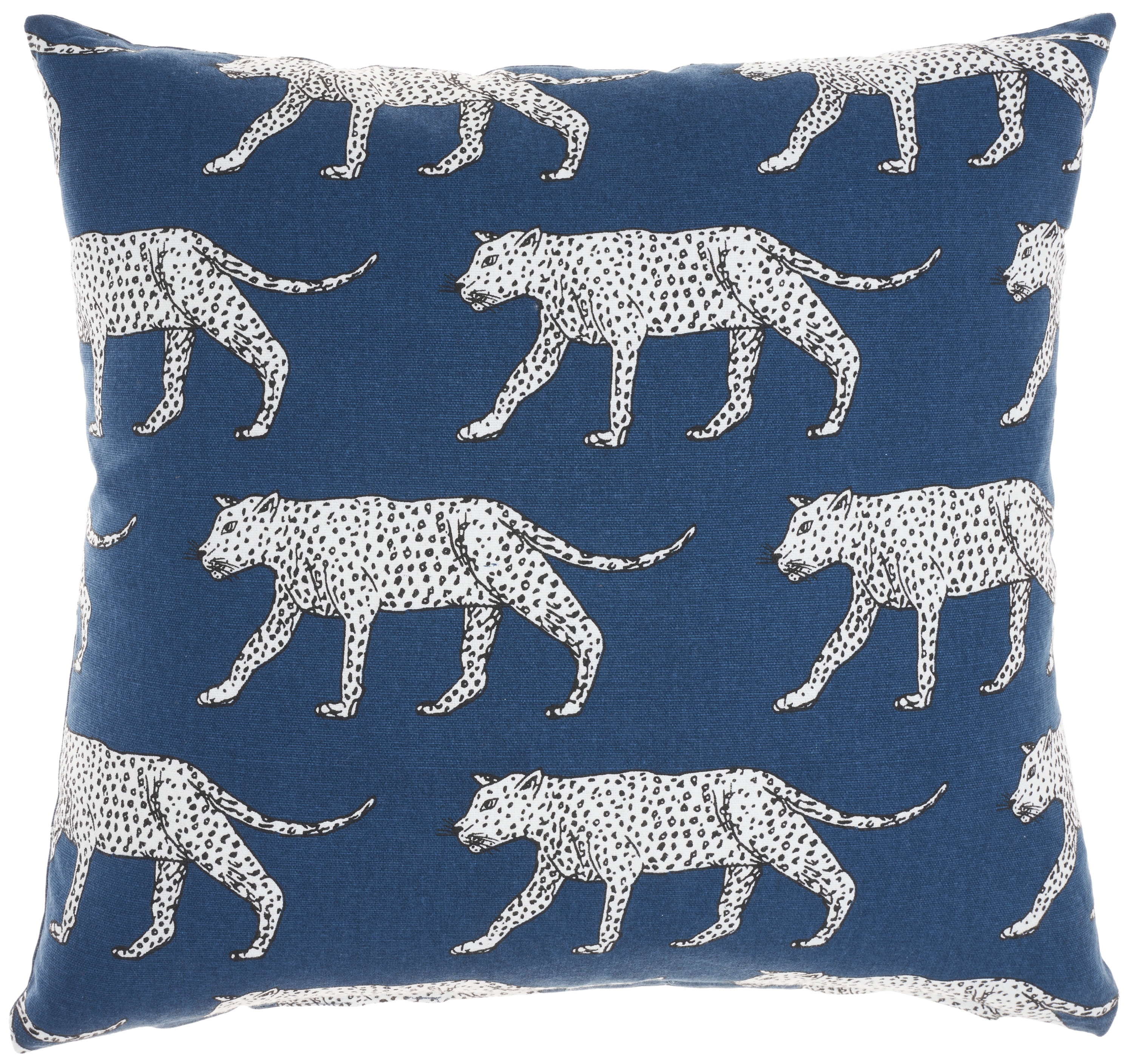 Mina Victory 798019004330 18-in x 18-in Navy Square Indoor Decorative Pillow