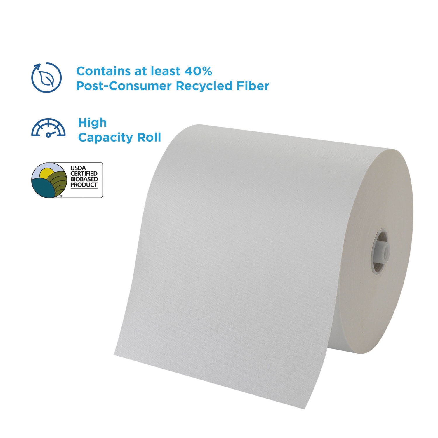 Georgia Pacific Blue Basic Non-Perforated Paper Towel Rolls, 7-7/8