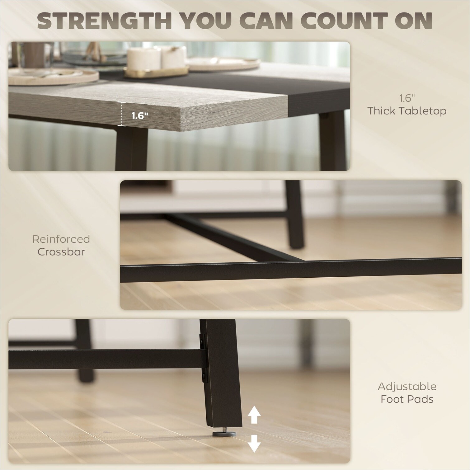 SUNCREAT WPQYUDPGNSKT Dining-Tables - View #3