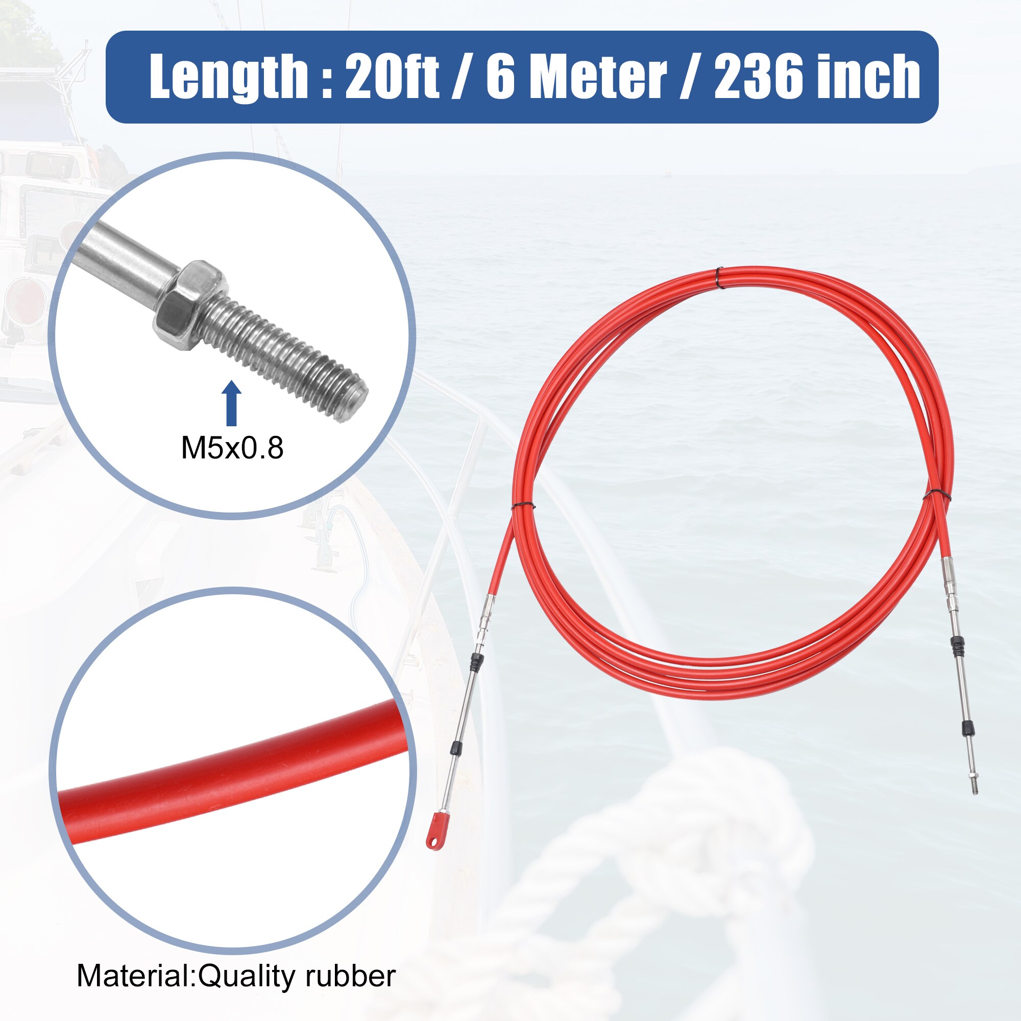 Unique Bargains S25122900UX3856 Boat-Control-Cables - View #3
