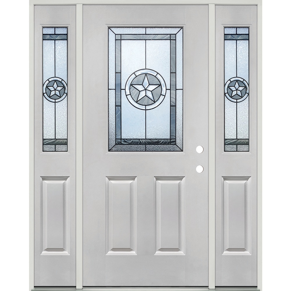 Greatview Doors 36-in x 80-in Wood 3/4 Lite Left-Hand Inswing Mahogany  Unfinished Prehung Single Front Door Solid Core