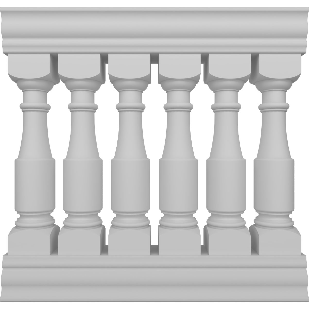 Ekena Millwork BALK38X036HMG FiberThane 3-Feet x 38-Inches Hamilton Fiberglass Deck Rail Kit