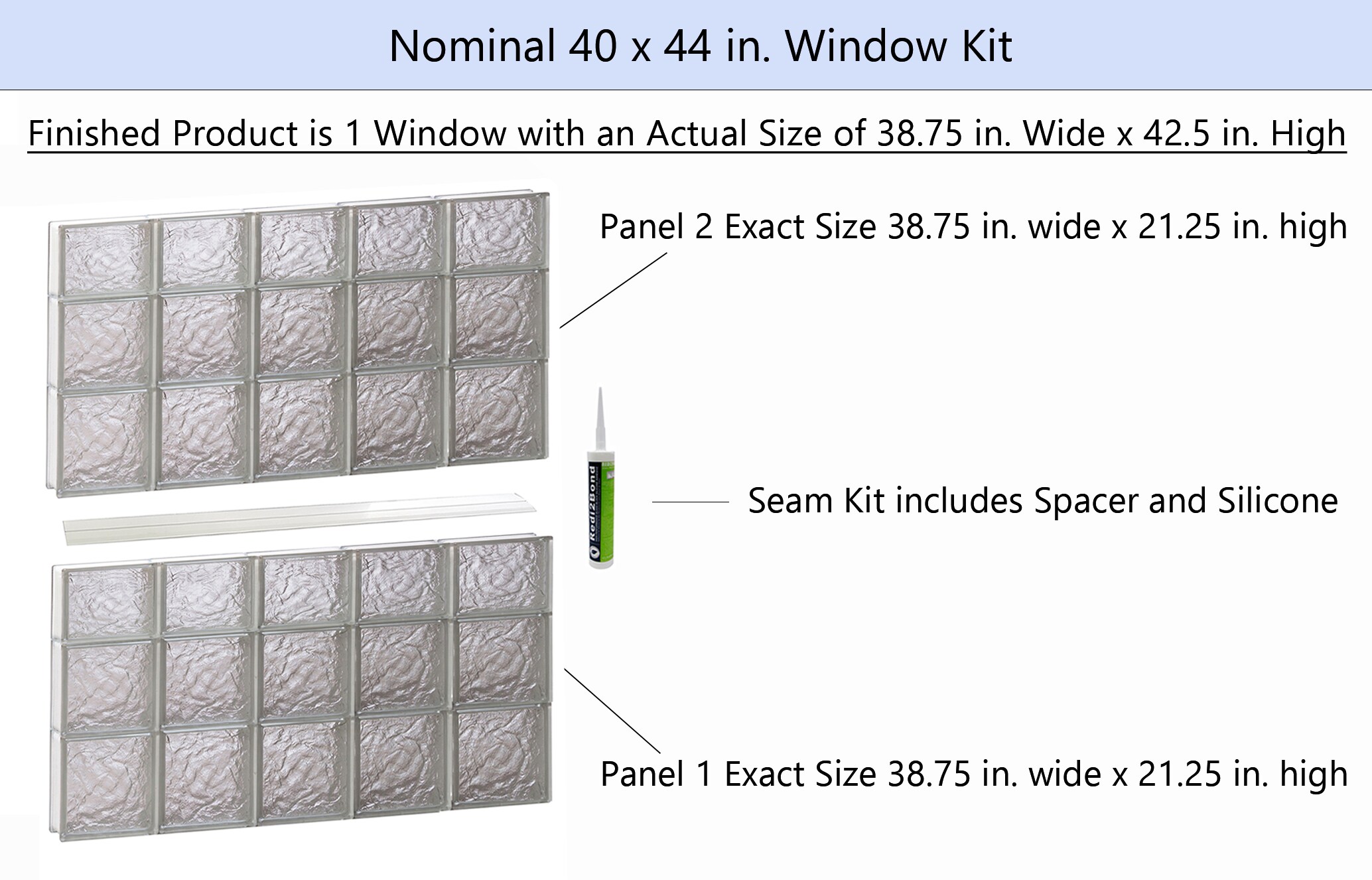 REDI2SET S4044IS Glass-Block-Windows - View #2