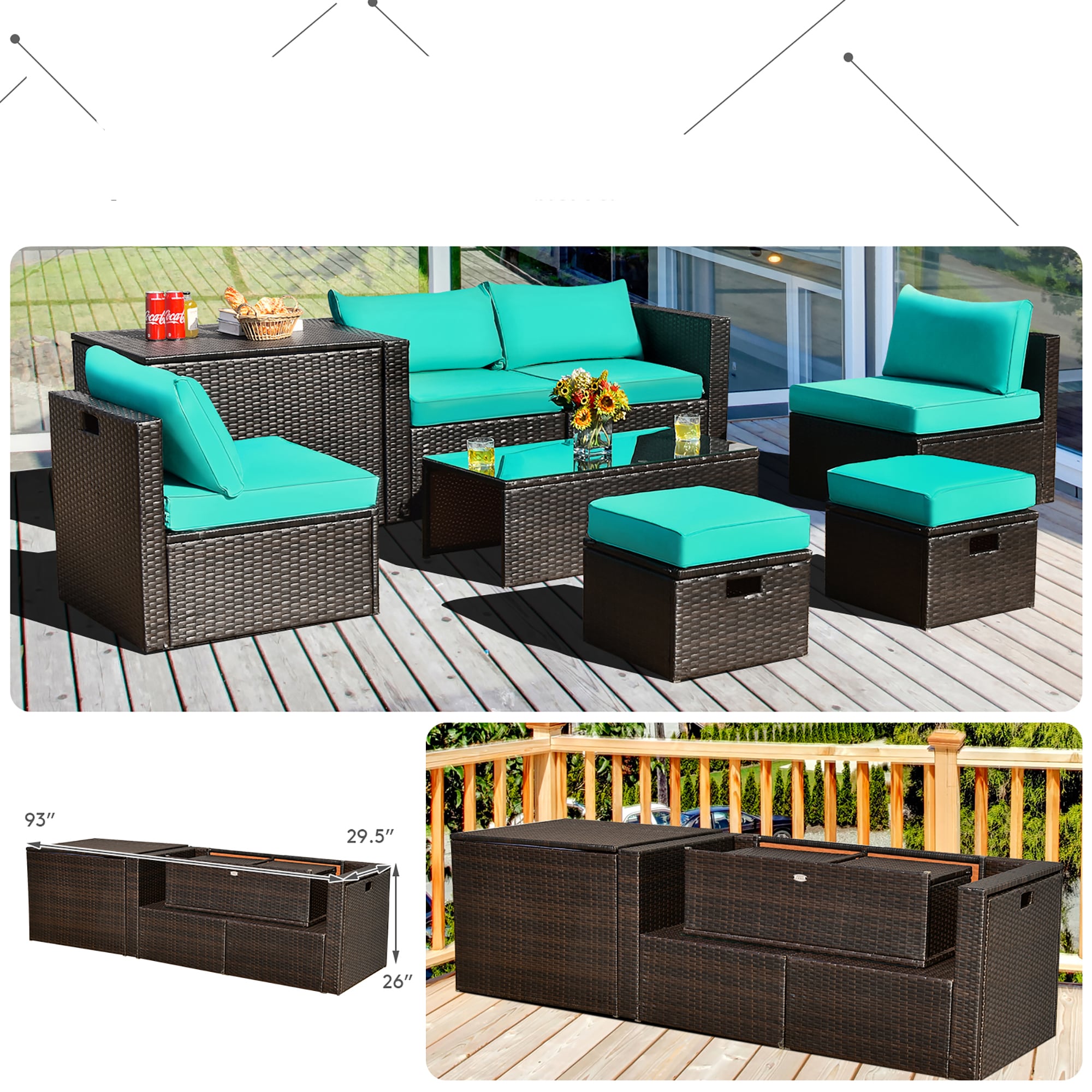 Costway HW68592TU+ Patio-Conversation-Sets - View #8
