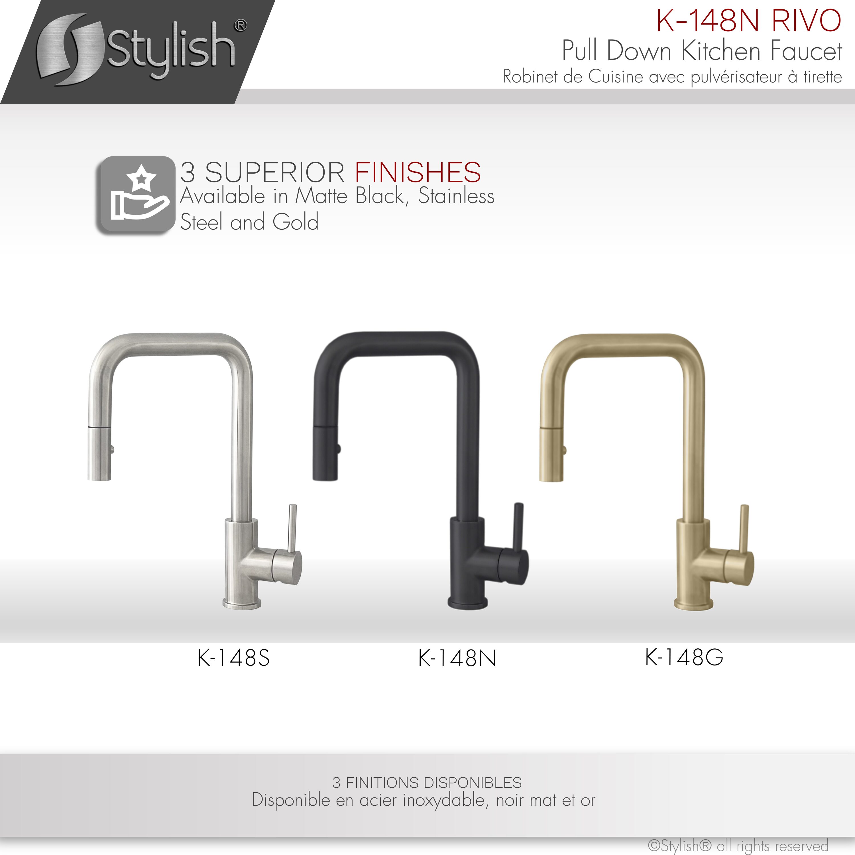 Stylish K-148N Kitchen-Faucets - View #9