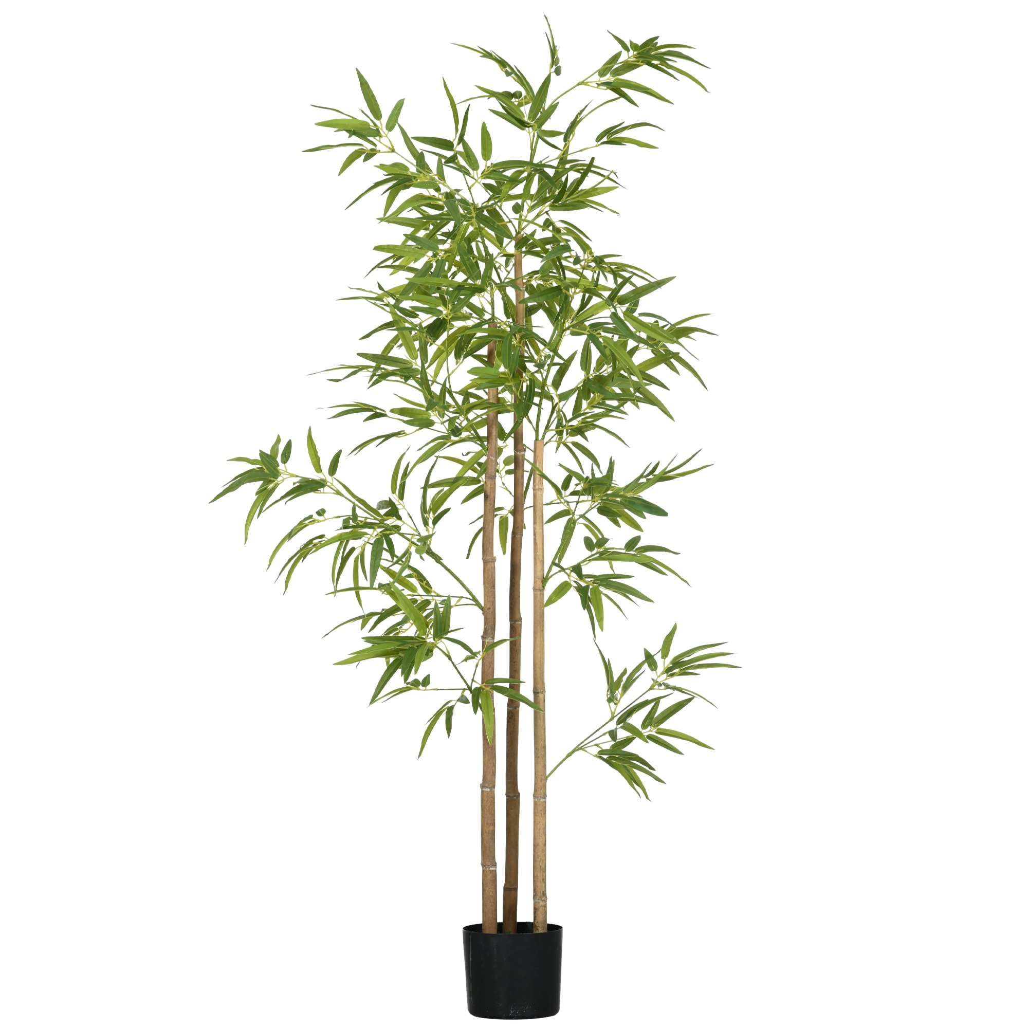LOVMOR SF-M-W2225P155575 6FT Artificial Bamboo Tree Faux Decorative Plant in Nursery Pot for Indoor Decor