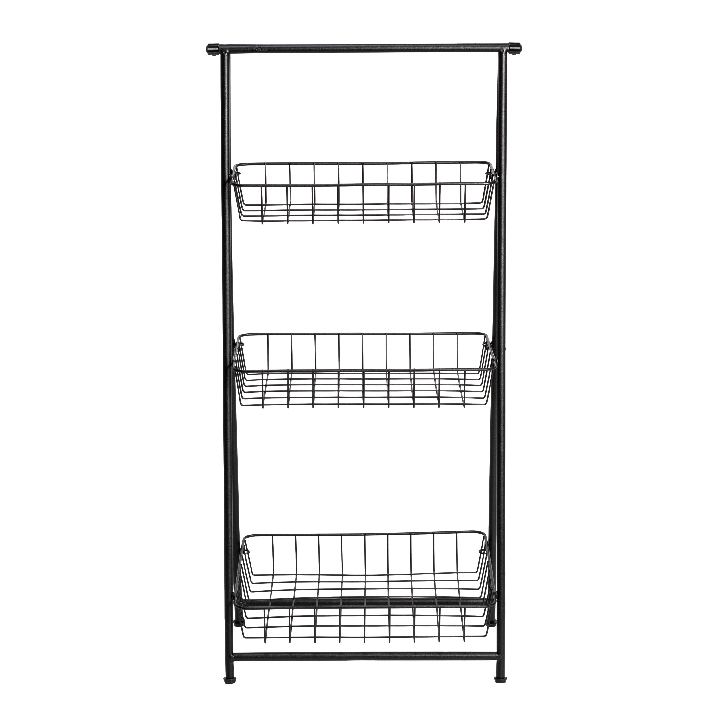 Honey-Can-Do 3 Tier Adjustable Storage Shelving Unit ,Black