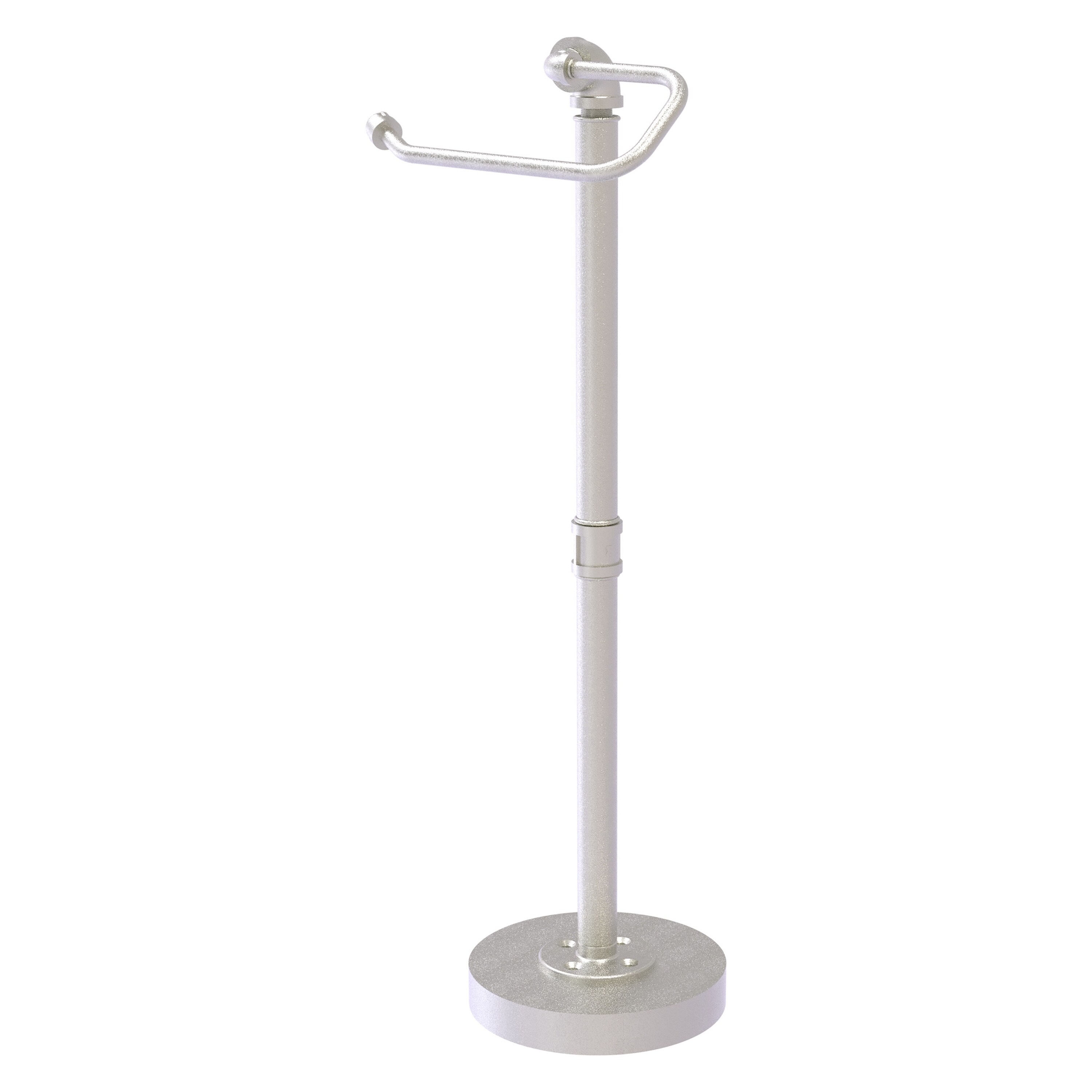 Allied Brass Pipeline Satin Nickel Freestanding Single Post Toilet Paper  Holder in the Toilet Paper Holders department at