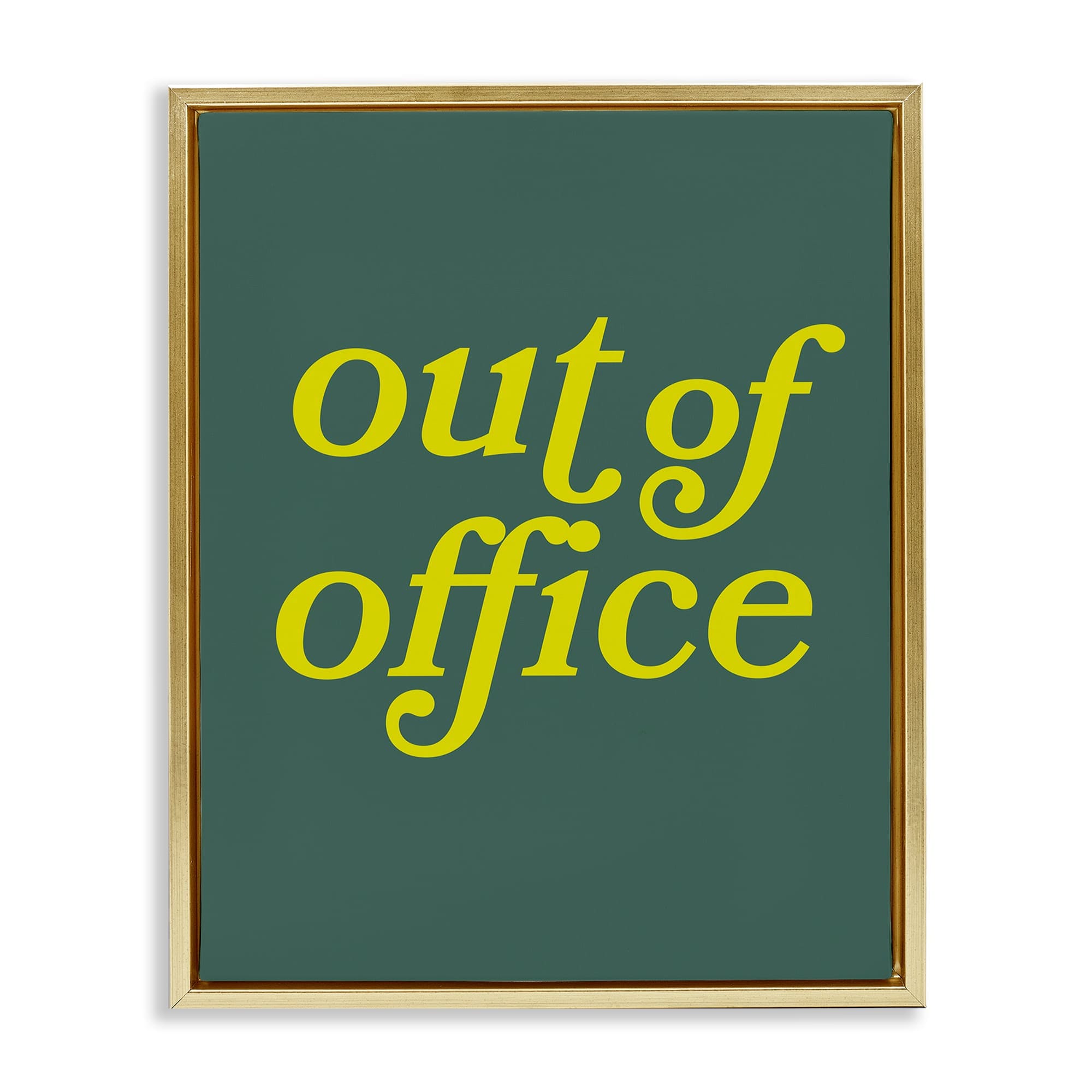 Stupell Industries BS-378-FFG-24X30 Minimal Out Of Office Floating Frame design by Victoria Barnes