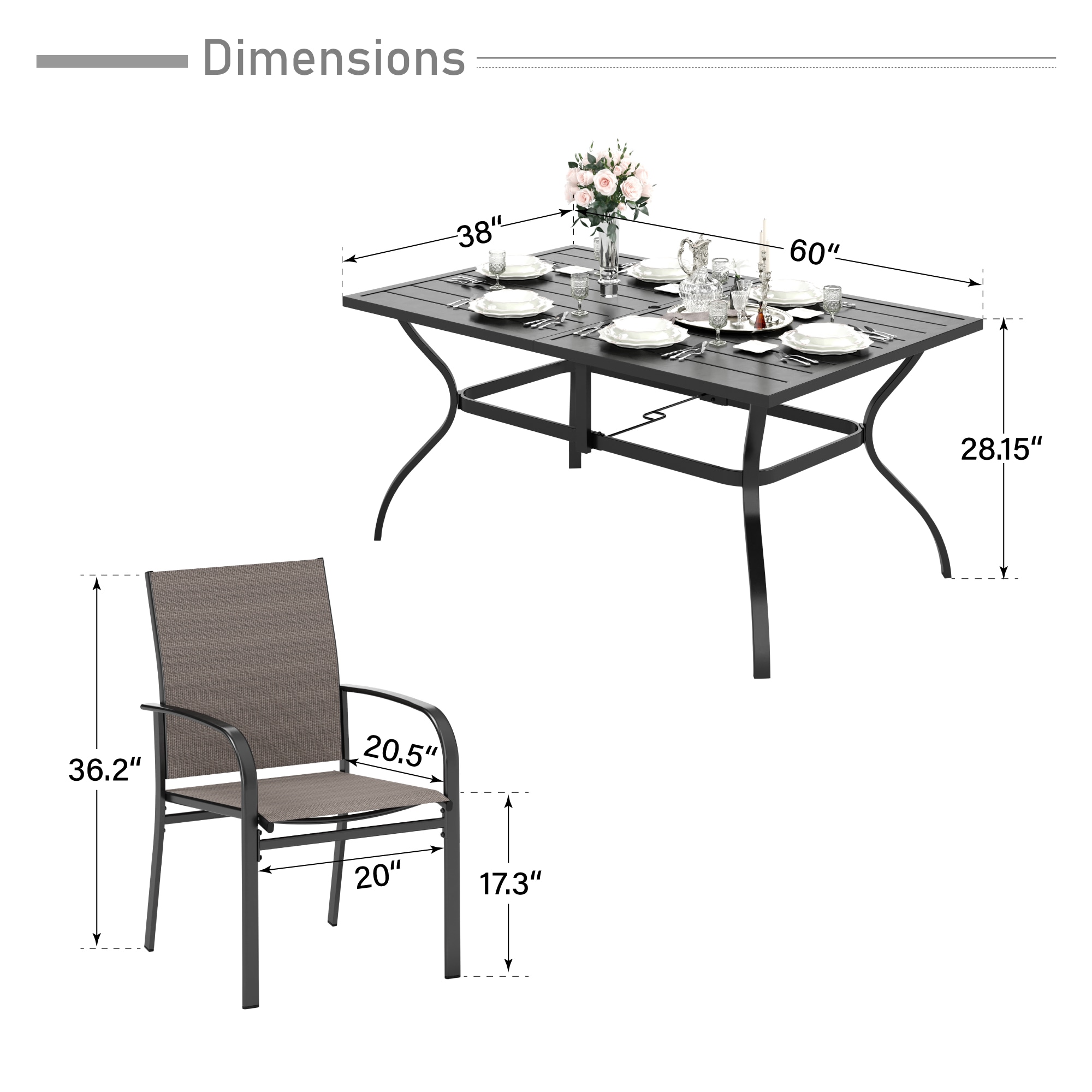 Sunshine Valley TC7-154Z-4 Patio-Dining-Sets - View #12