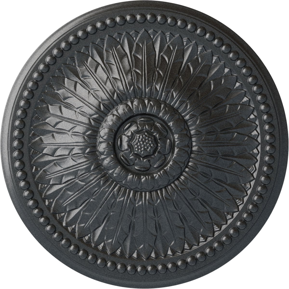 Ekena Millwork CM29SPPES Springtime 29.375-in W x 29.375-in L Pewter Polyurethane Ceiling Medallion