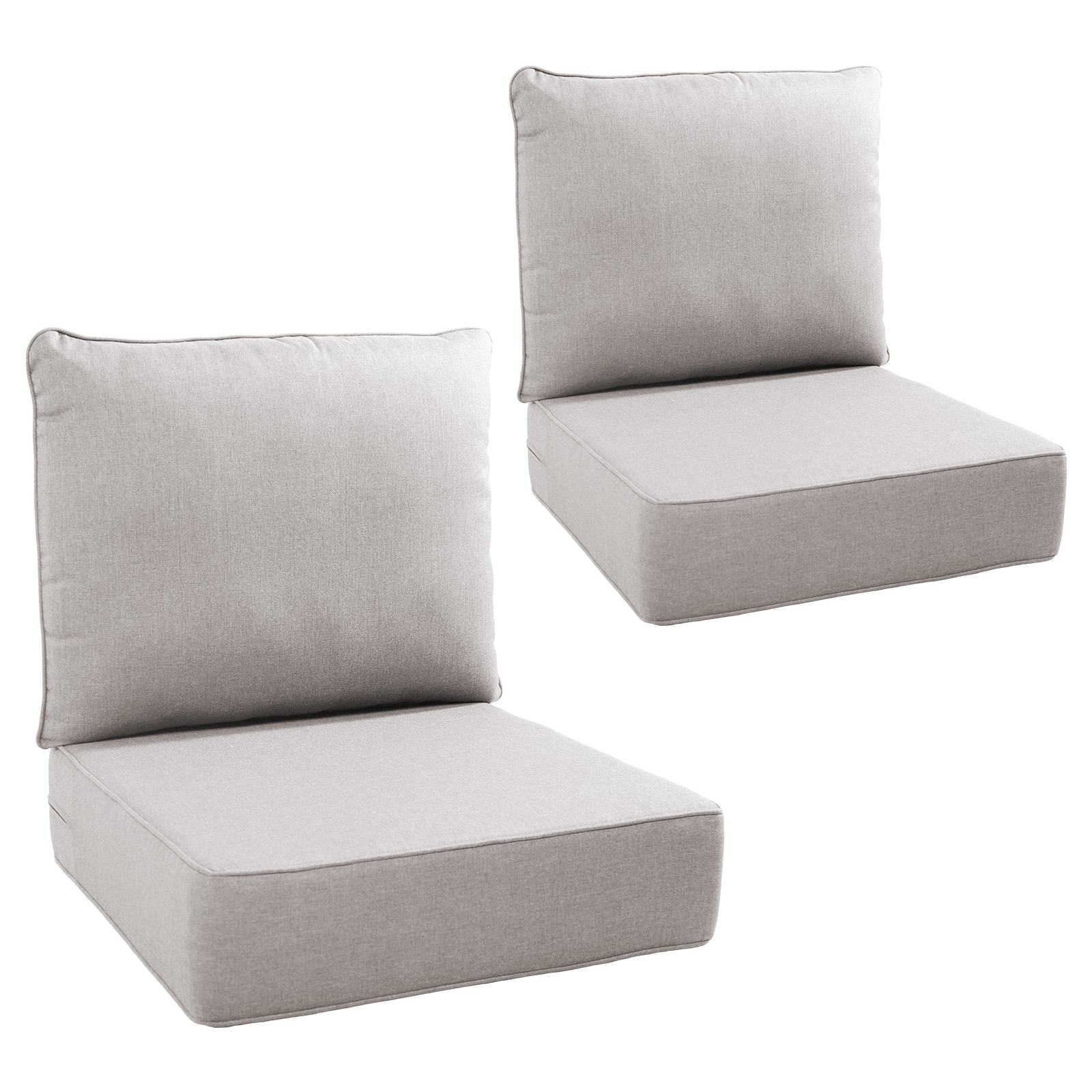 Pocassy PJZBD022-2AA 22-in x 22-in 4 -Piece Beige Patio chair cushion