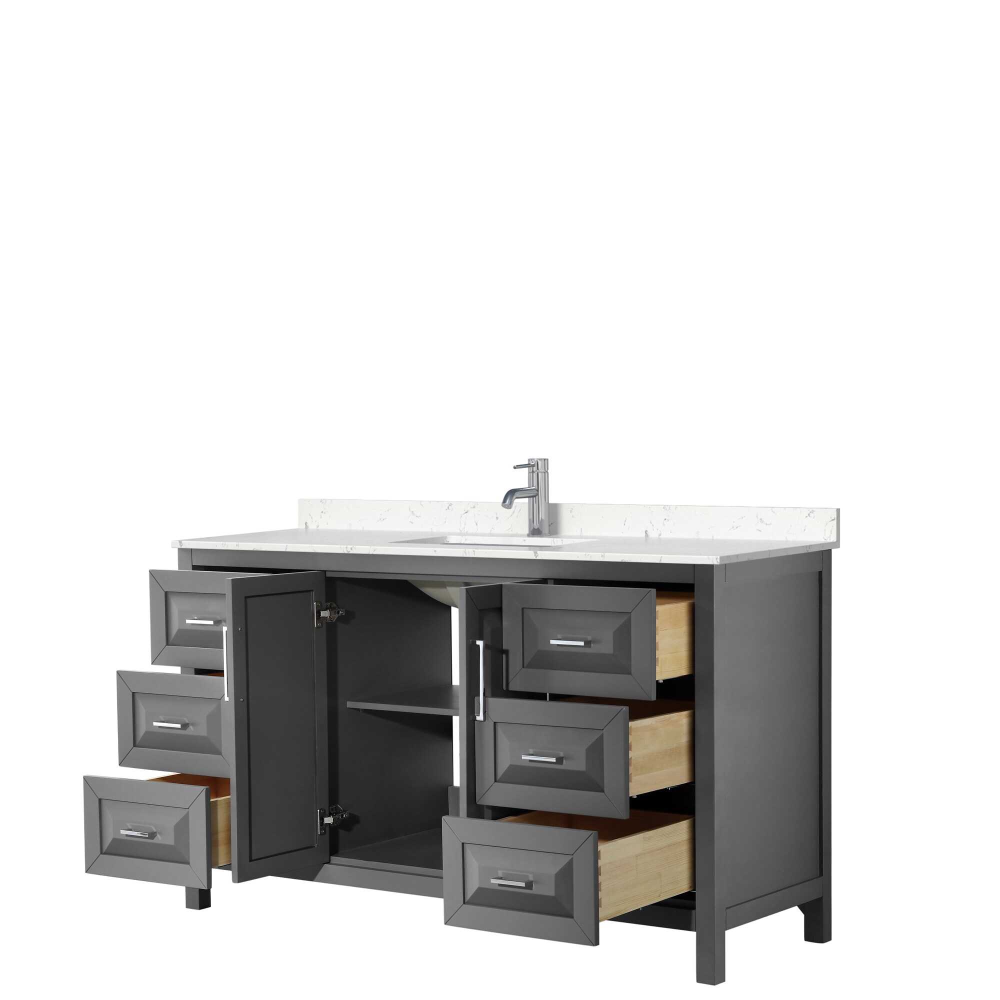 Wyndham Collection WCV252560SKGC2UNSMXX Bath-Vanity-Combo - View #2