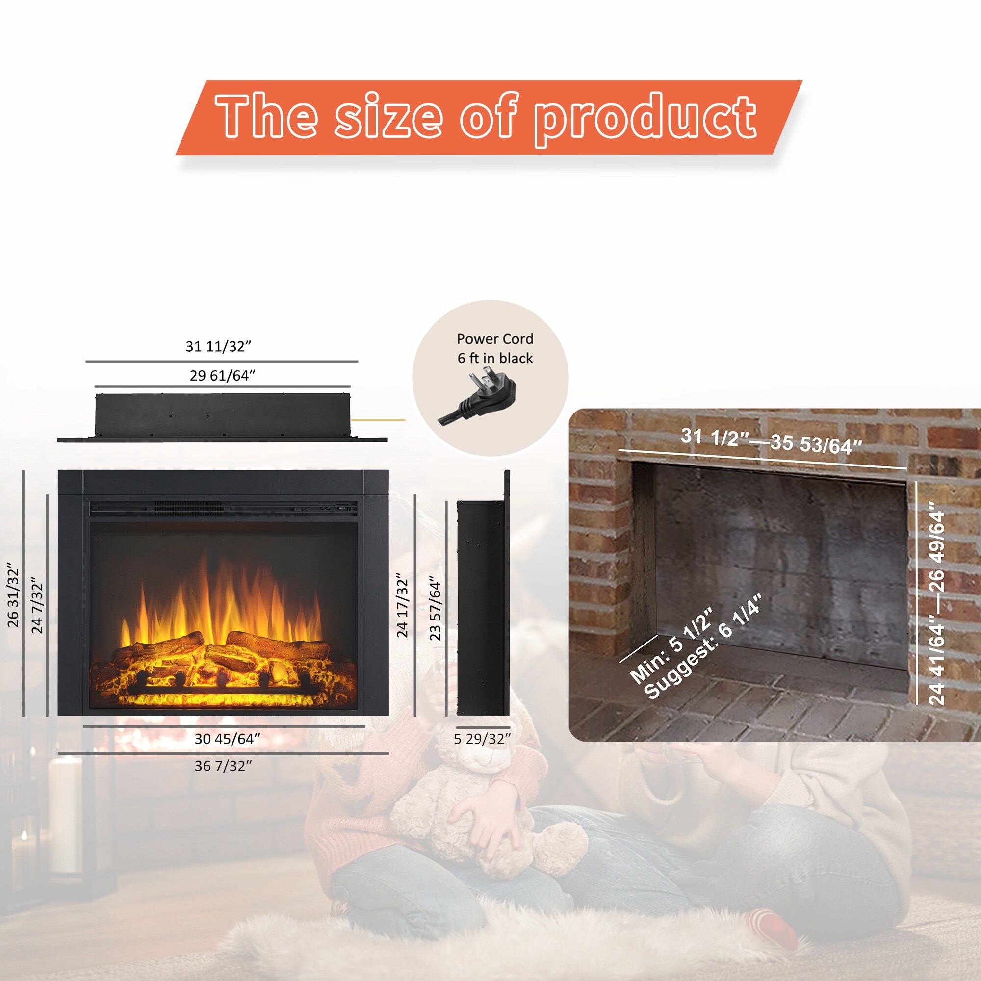 EdenDirect LW-EF443B Electric-Fireplace-Fireboxes - View #10