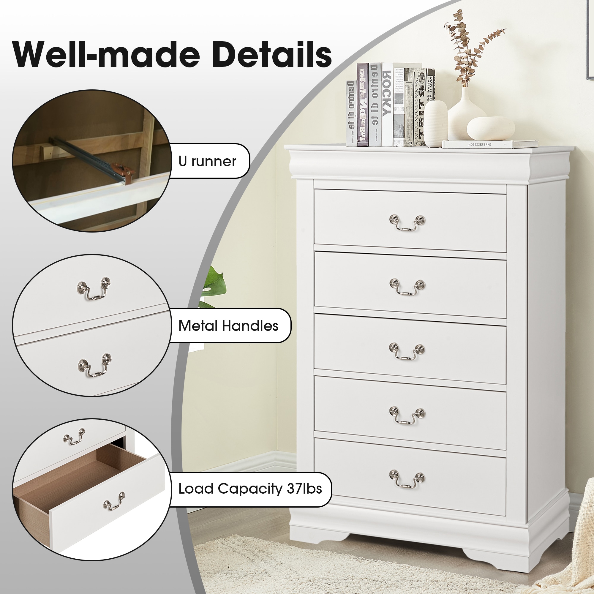 Matrix Decor MDFM7866WH-C dressers - View #3