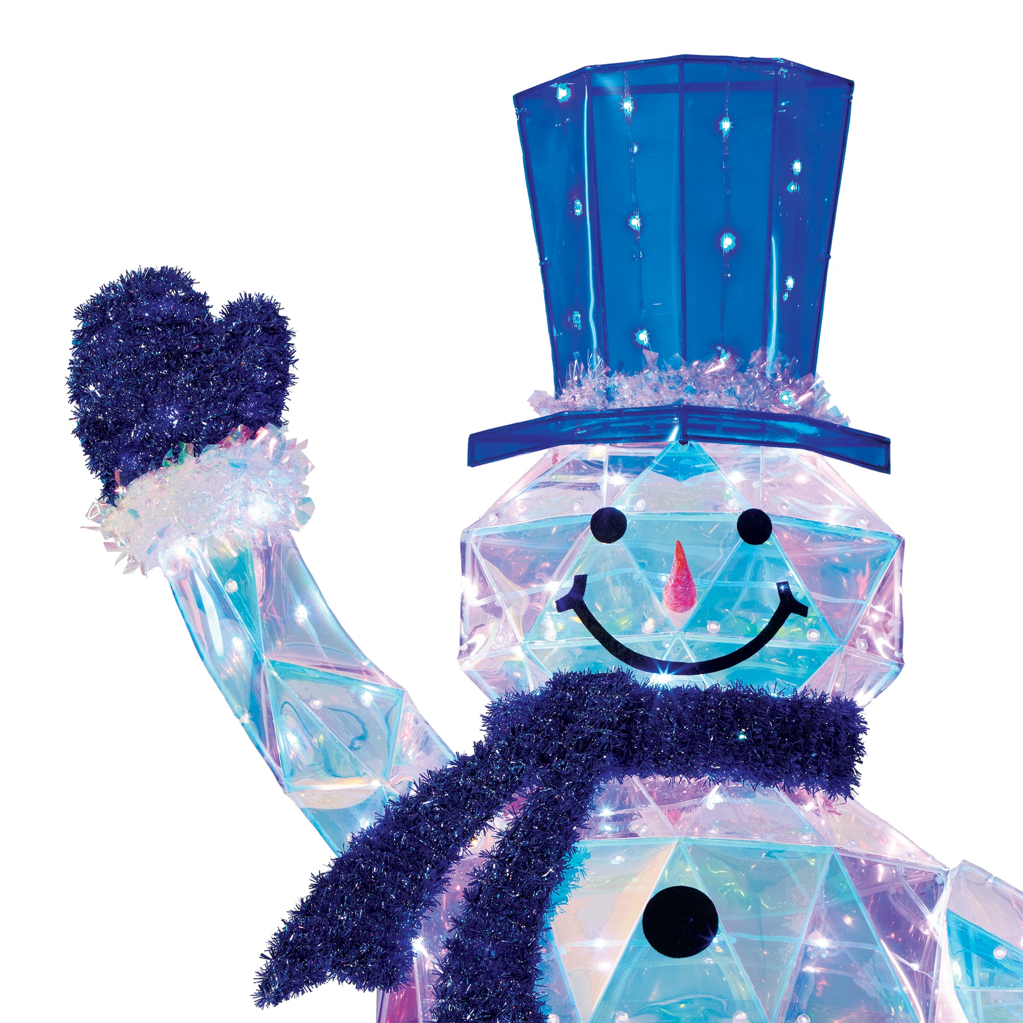 Holiday Living 4-ft Prismatic Snowman Decoration ES79-017L at Lowes.com