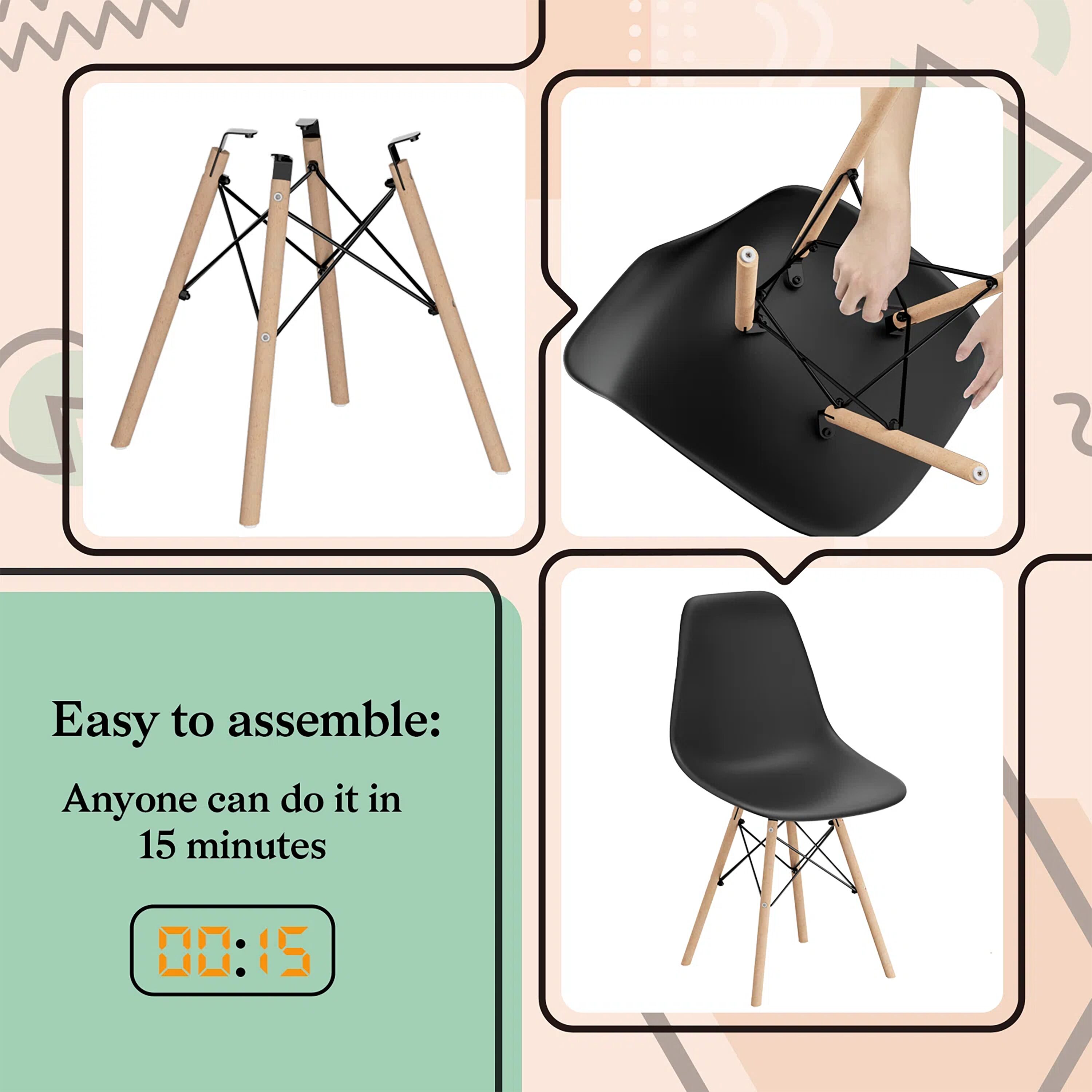 Vineego LS-LC7000-4 Dining-Chairs - View #7