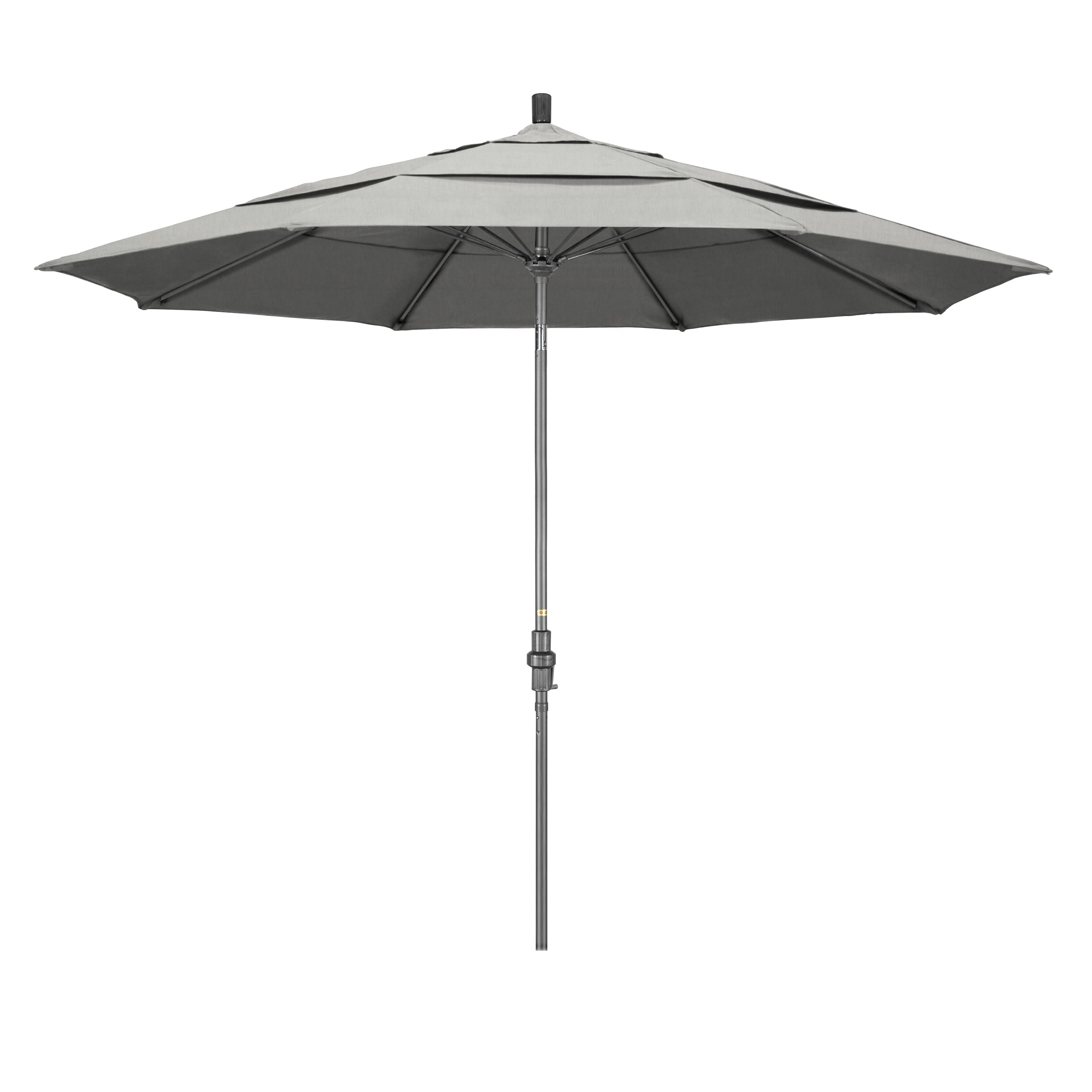 California Umbrella GSCUF118010-5402 11-ft Aluminum Gray Auto-tilt Market Patio Umbrella