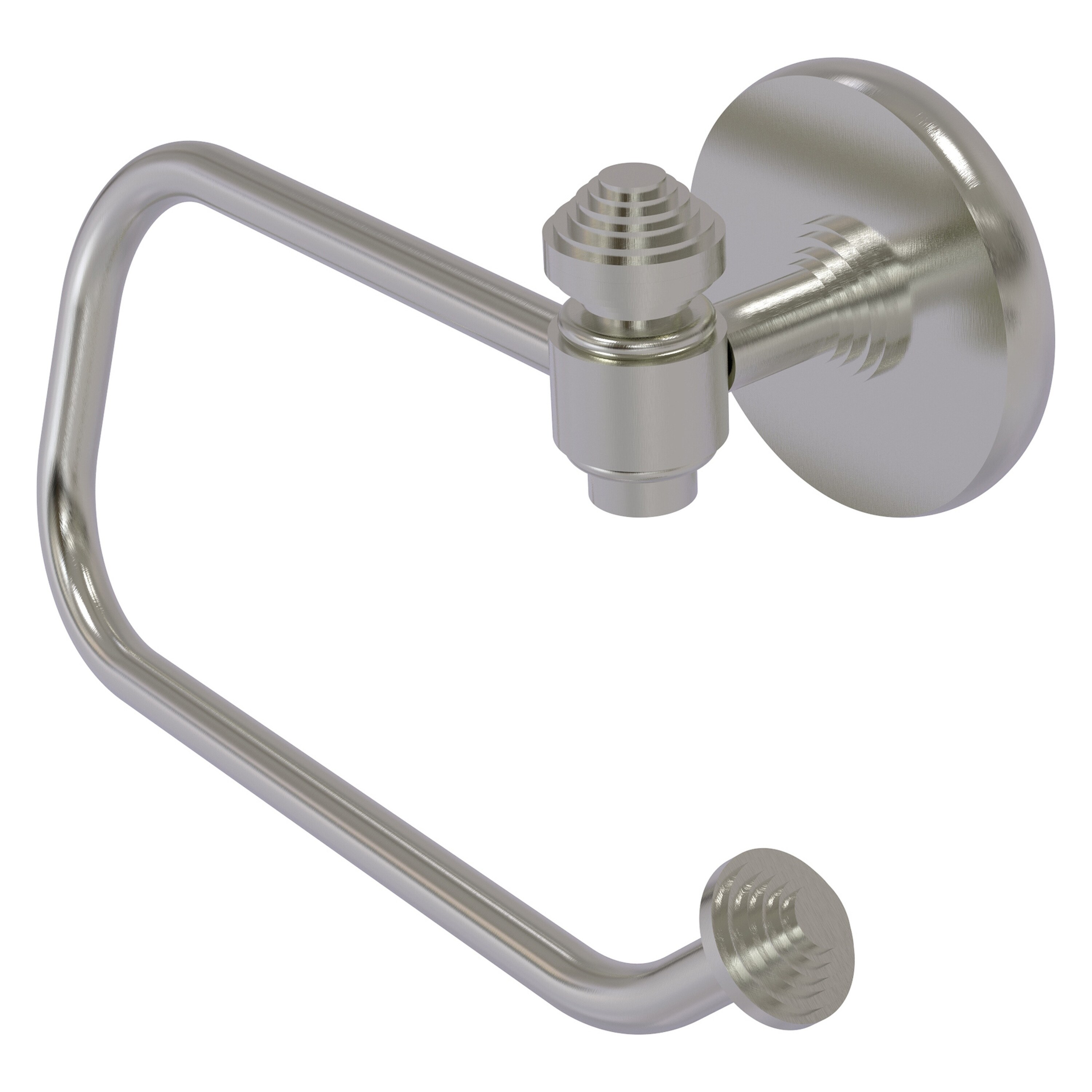 Allied Brass SB-24E-SN Southbeach Satin Nickel Wall mount Single post Toilet Paper Holder 1 -Rolls